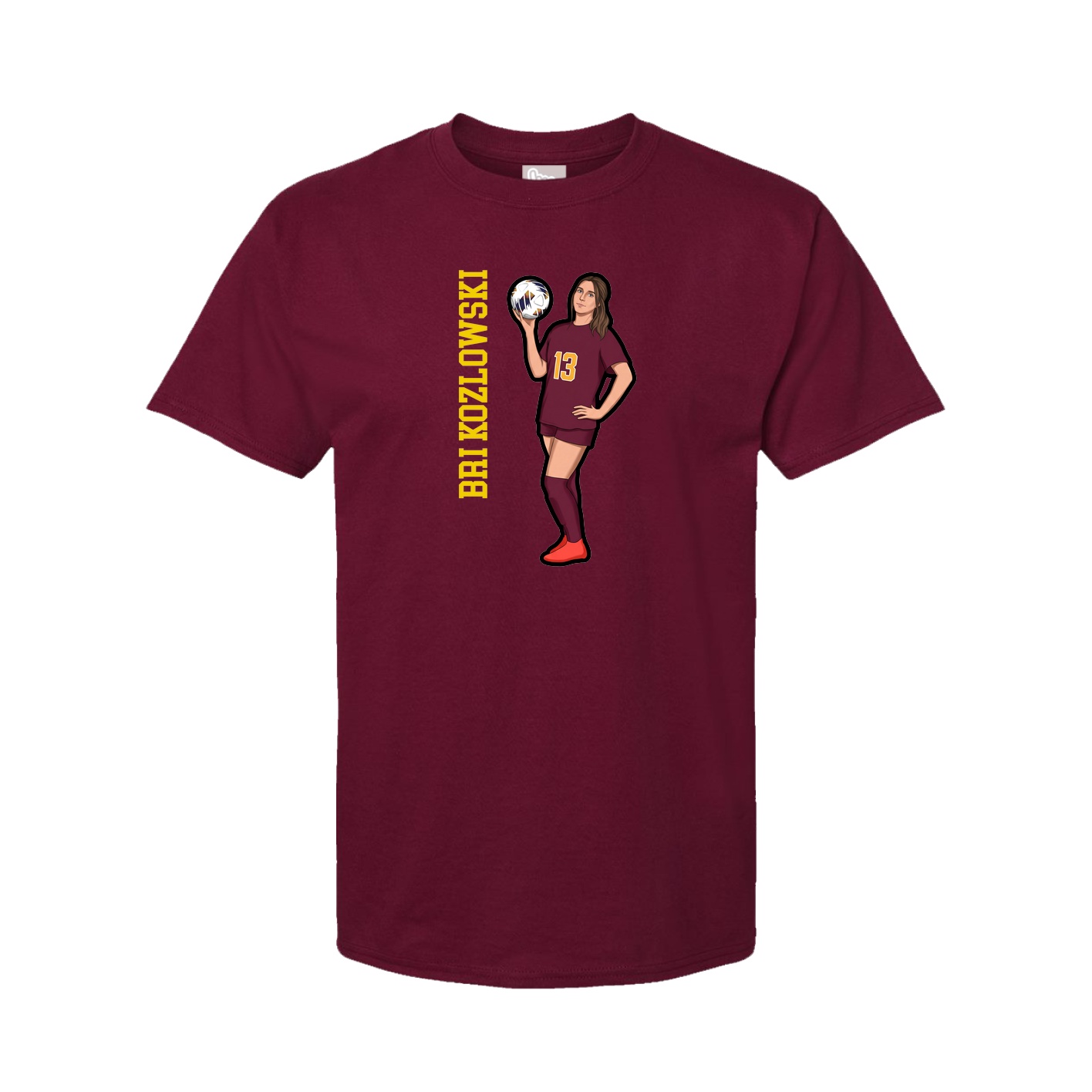 Tee — Name Vertical in Cardinal