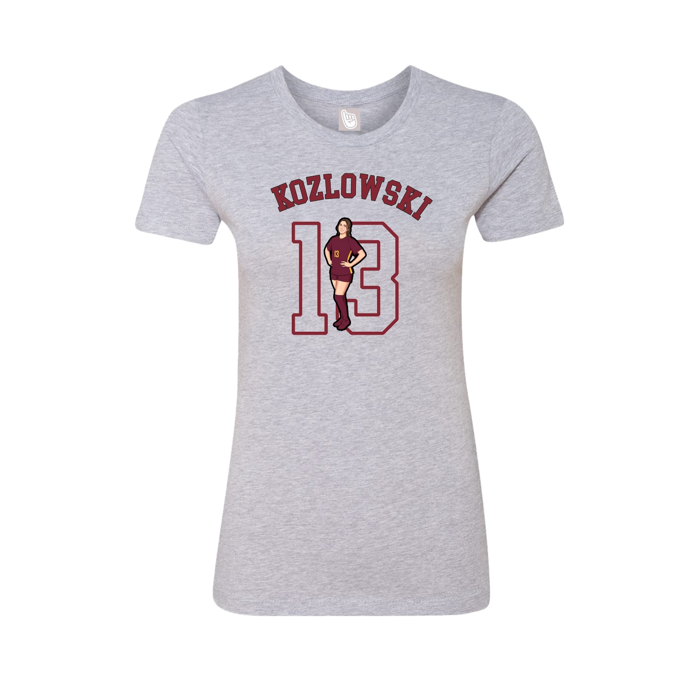 Fitted Women's Tee — Shirsey Arch in Grey