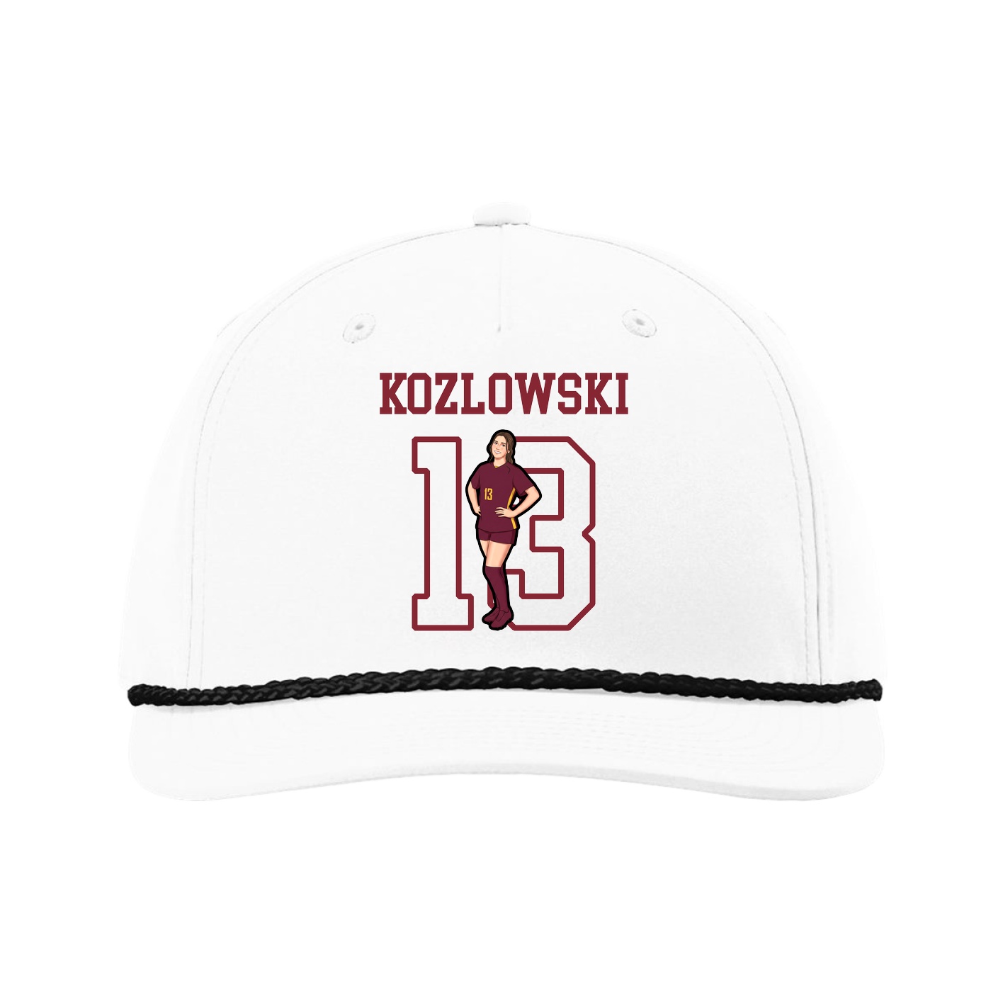 Five-Panel Classic Rope Cap — Shirsey in White