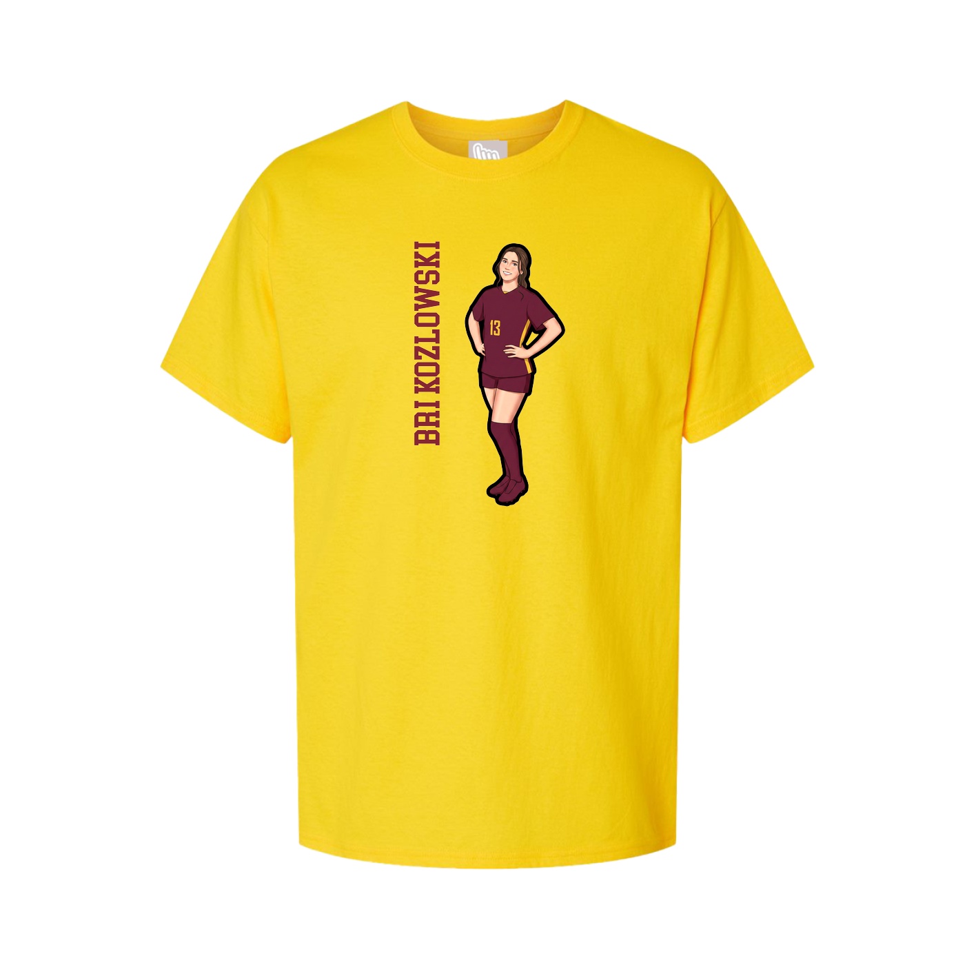 Tee — Name Vertical in Gold
