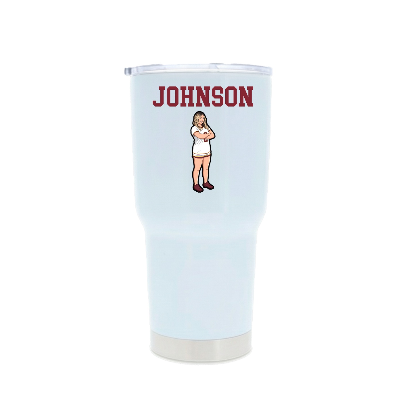 30oz Stainless Steel Tumbler — Shirsey in White