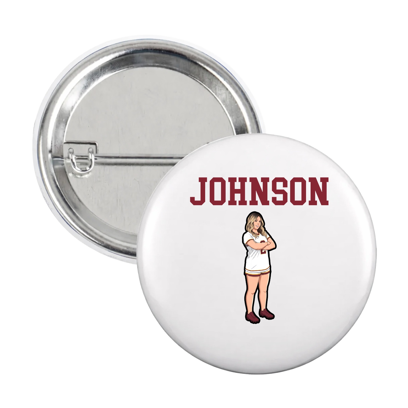 Game Day Button — Shirsey in White