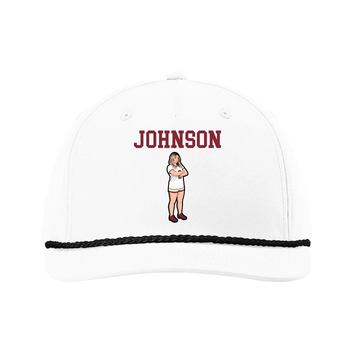 Five-Panel Classic Rope Cap — Shirsey in White