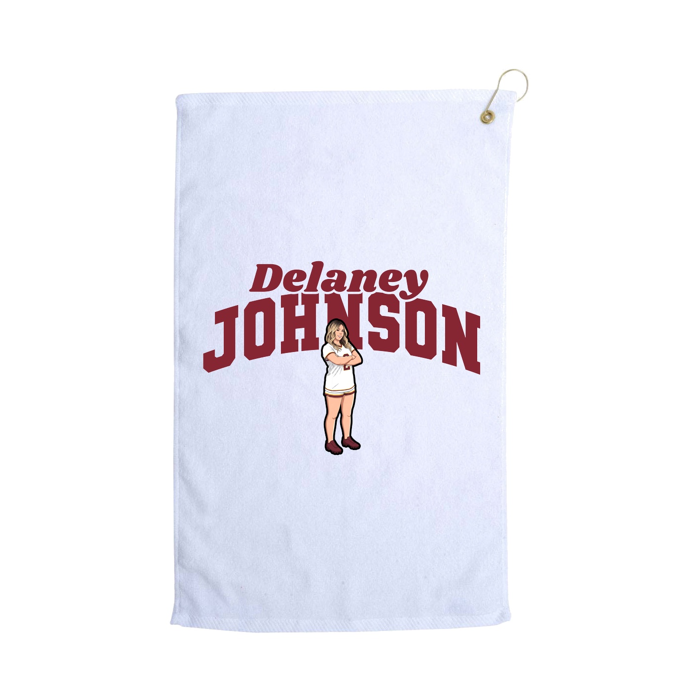 Golf Towel — Signature Arch in White