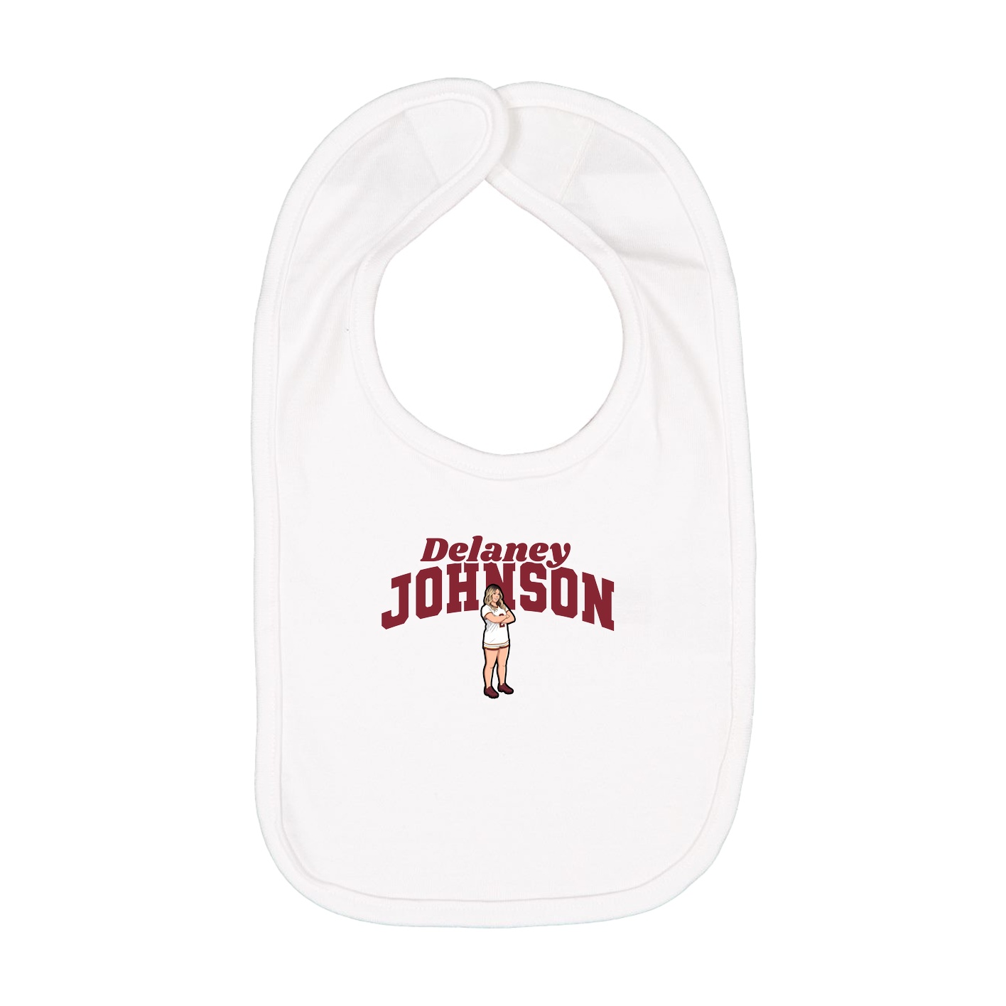 Infant Bib — Signature Arch in White