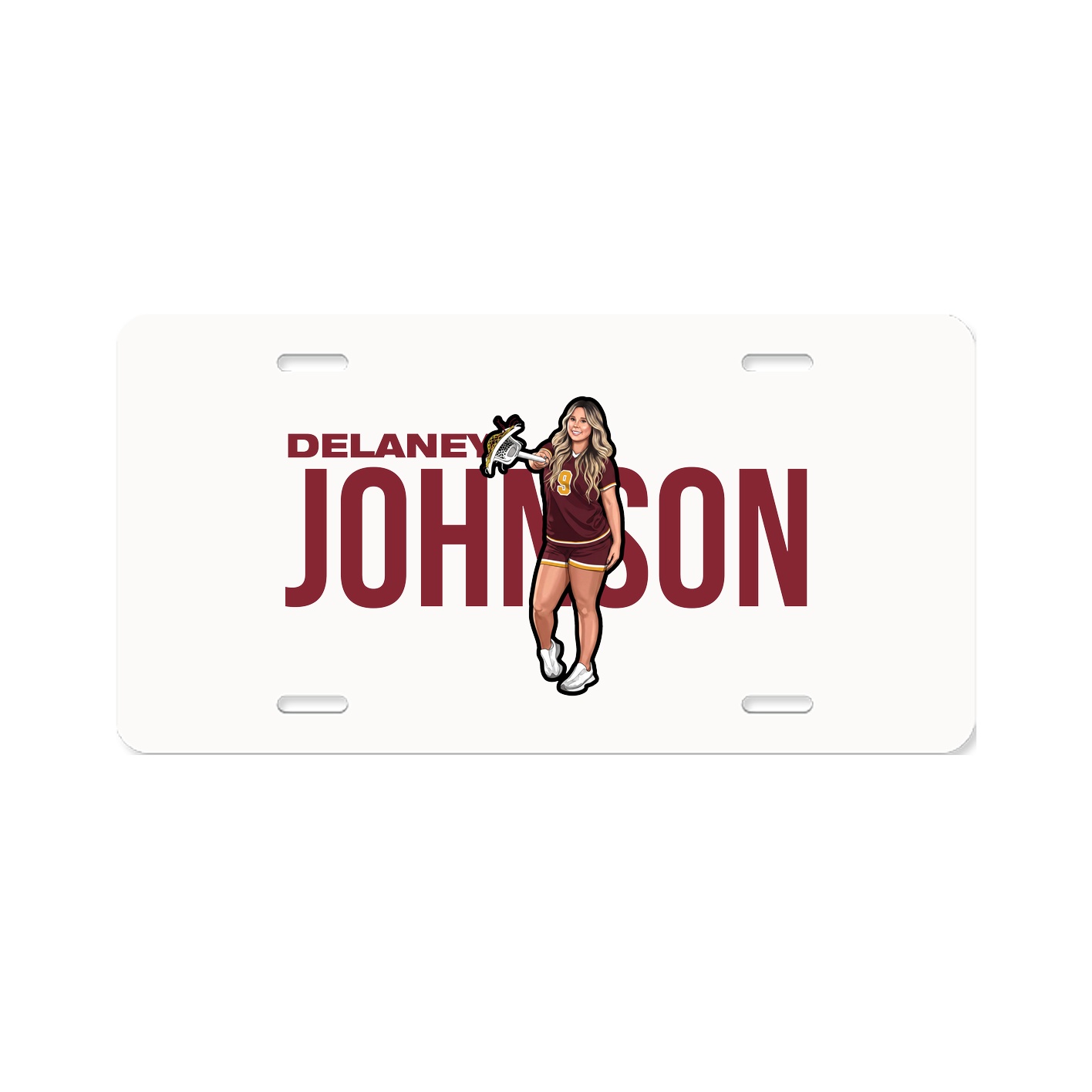 License Plate — Player Name in Classic