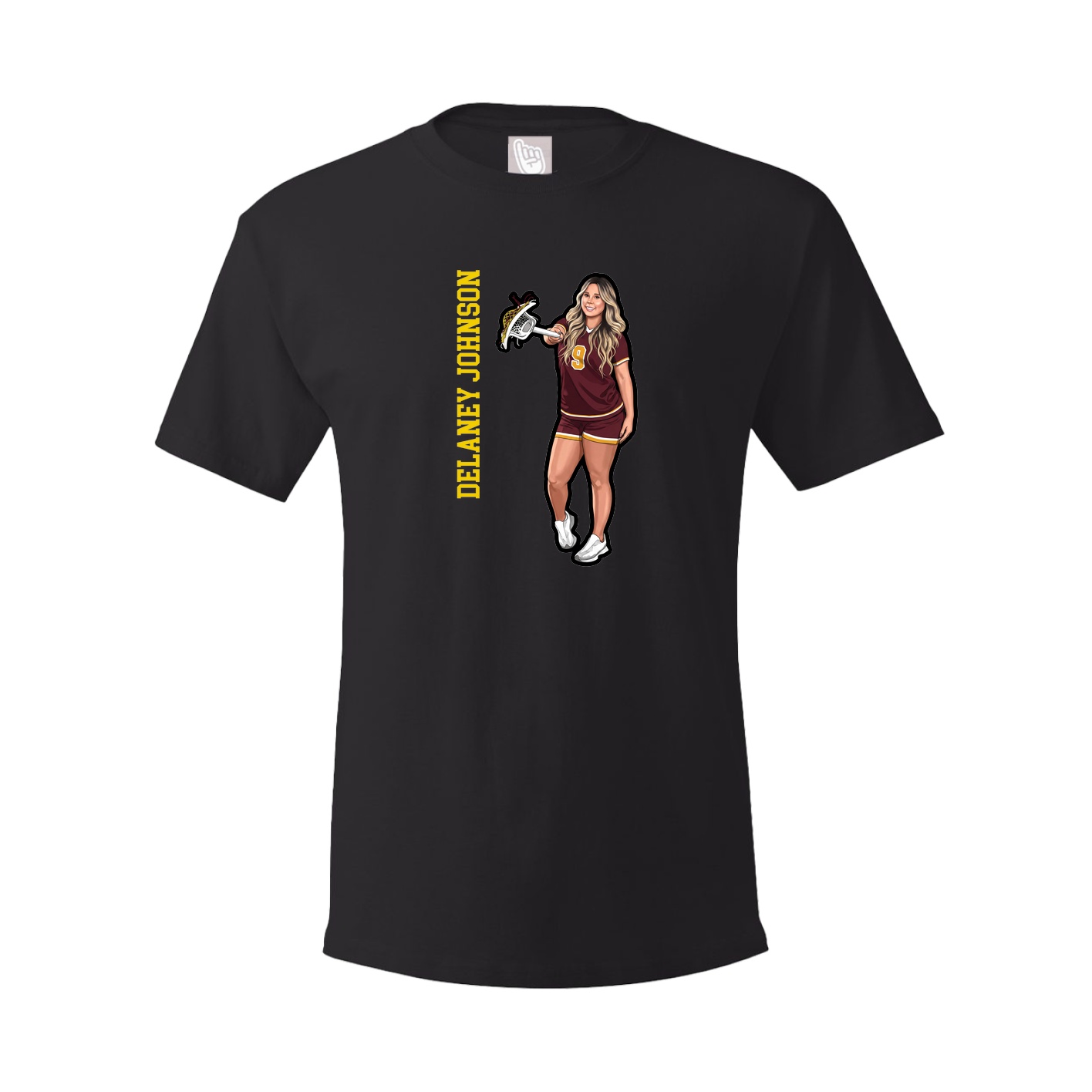 Youth Tee — Name Vertical in Black