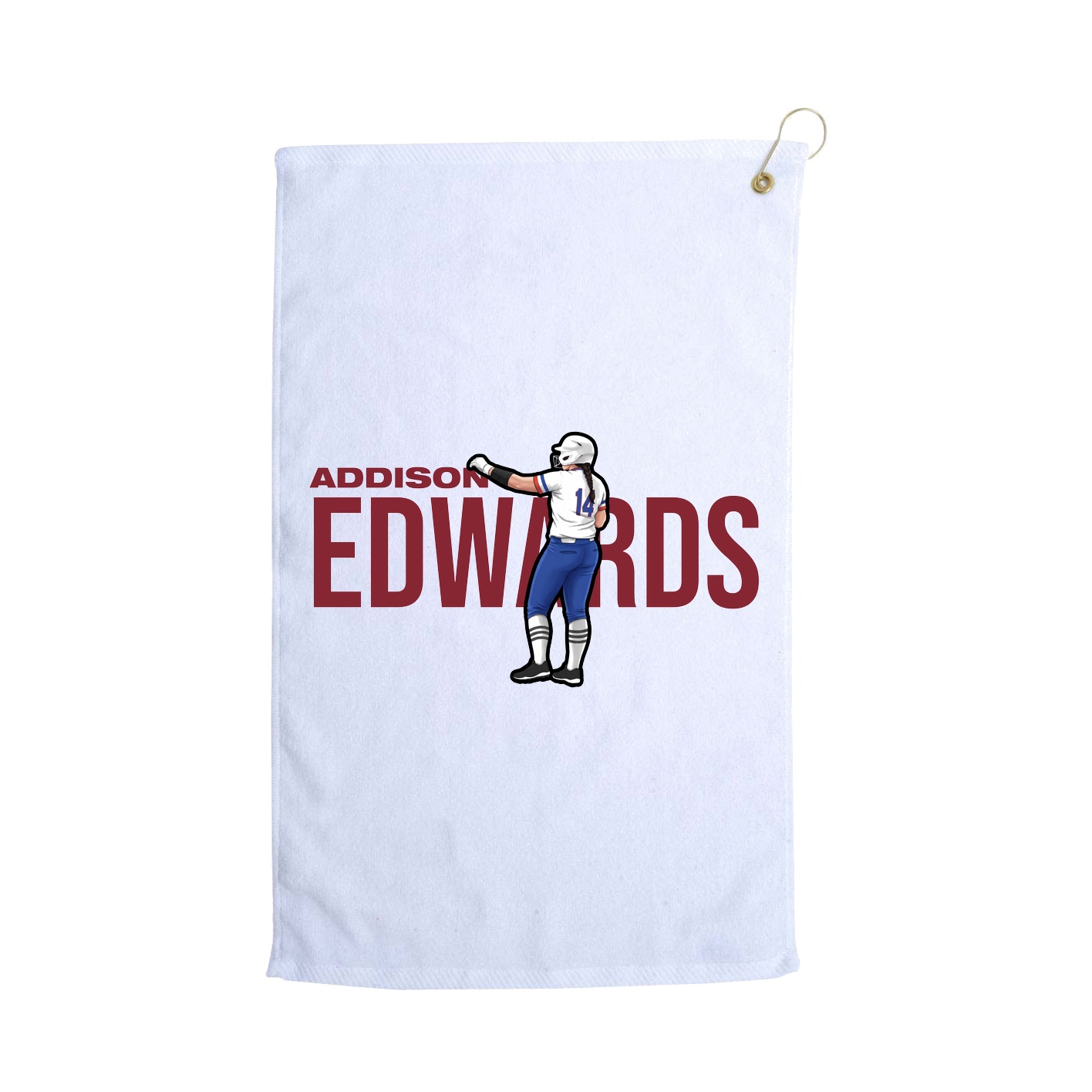 Golf Towel — Player Name in White