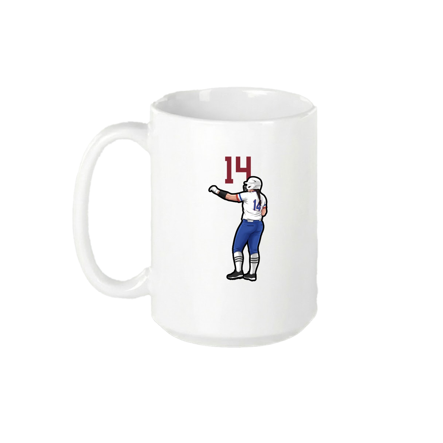 15oz Coffee Mug — Number Top in White