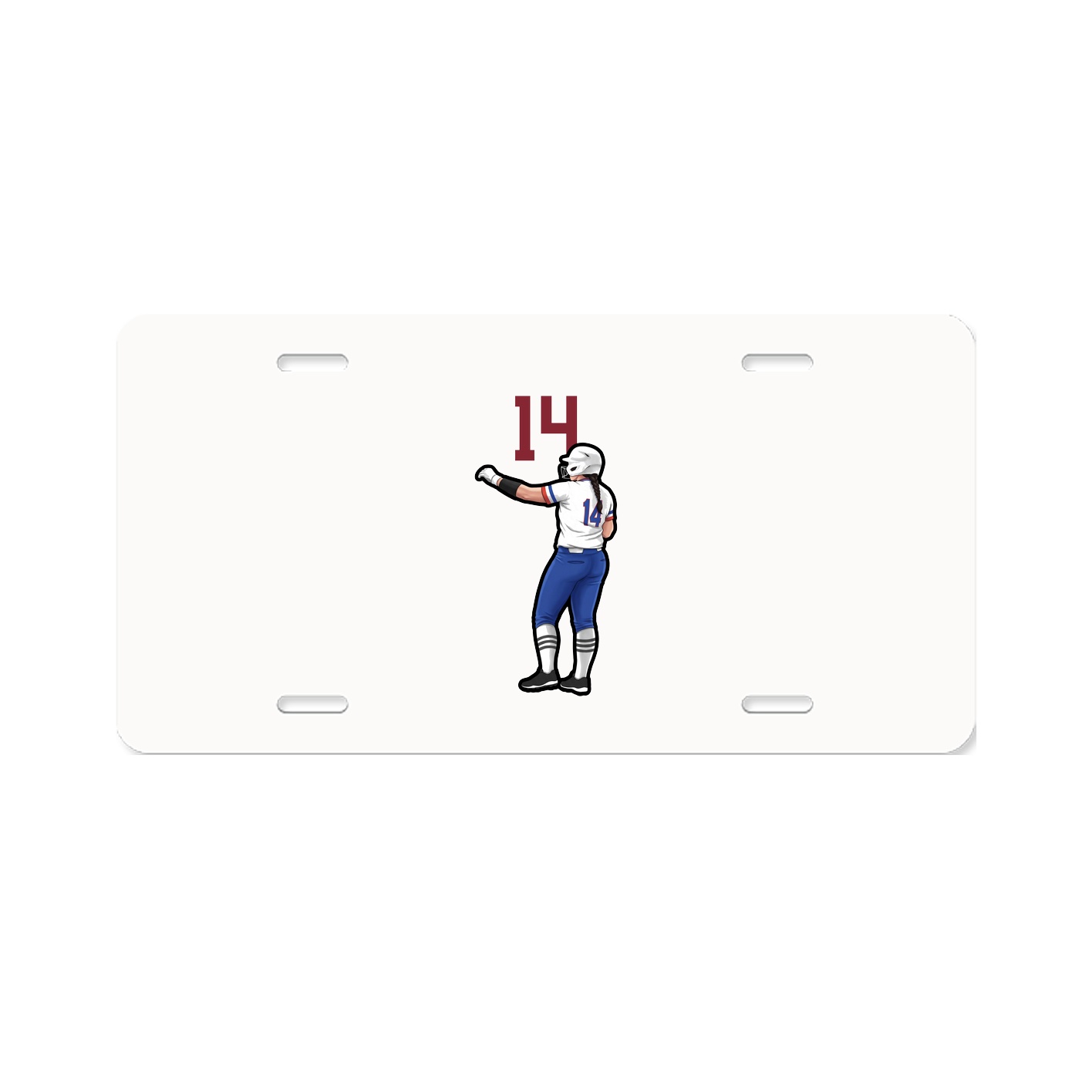License Plate — Number Top in Classic