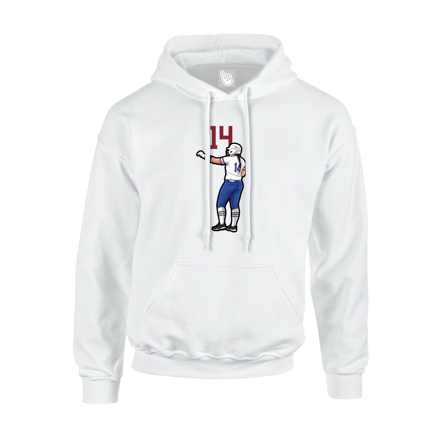 Hoodie — Number Top in White