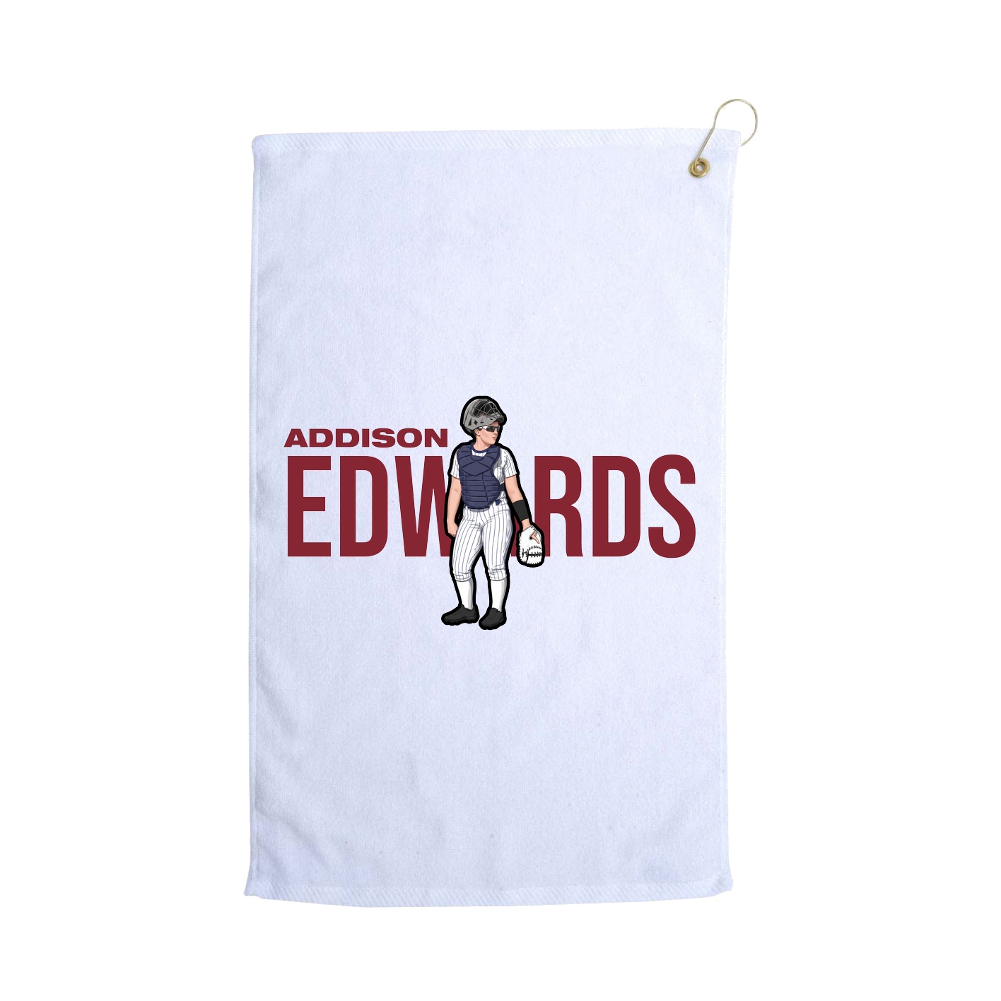 Golf Towel — Player Name in White