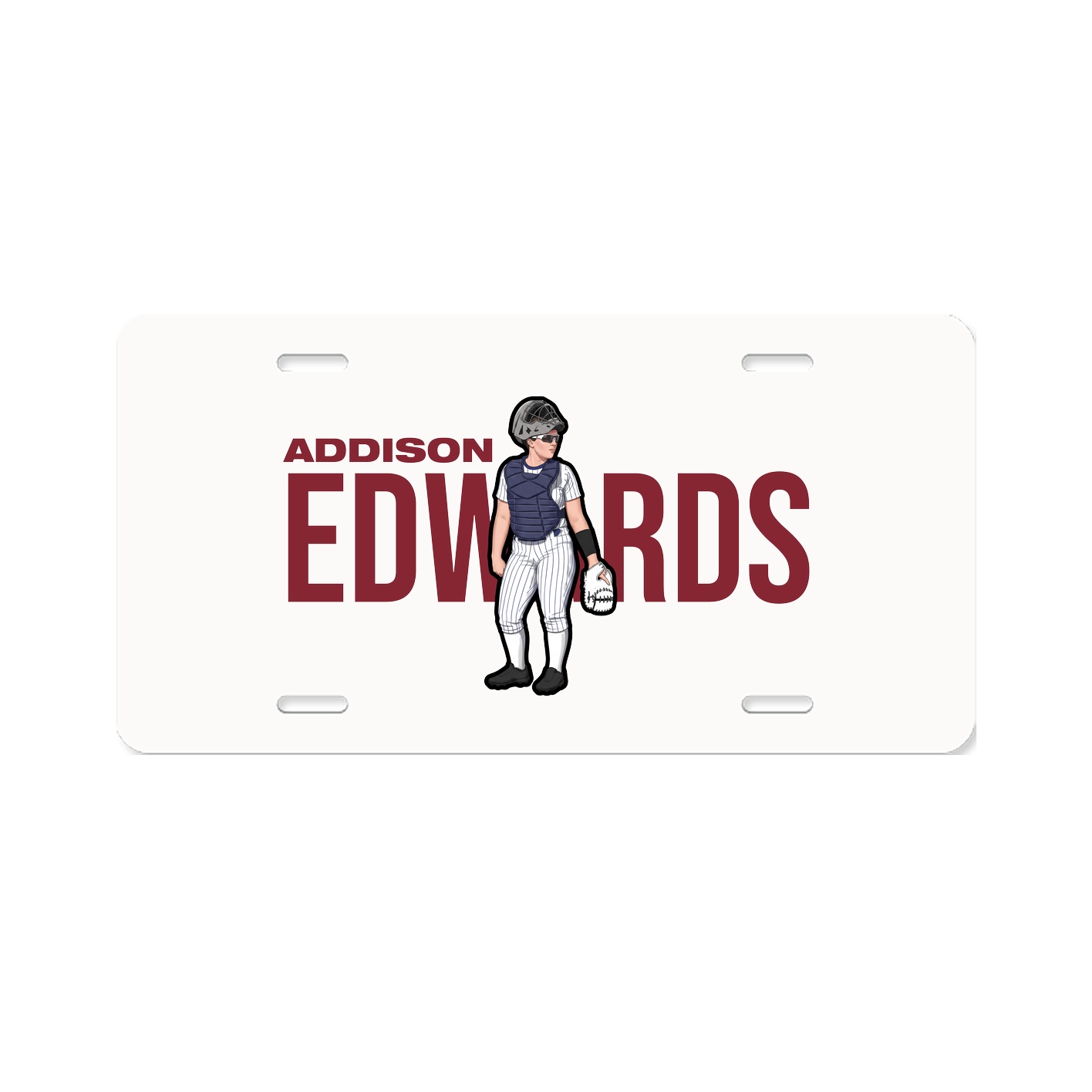 License Plate — Player Name in Classic