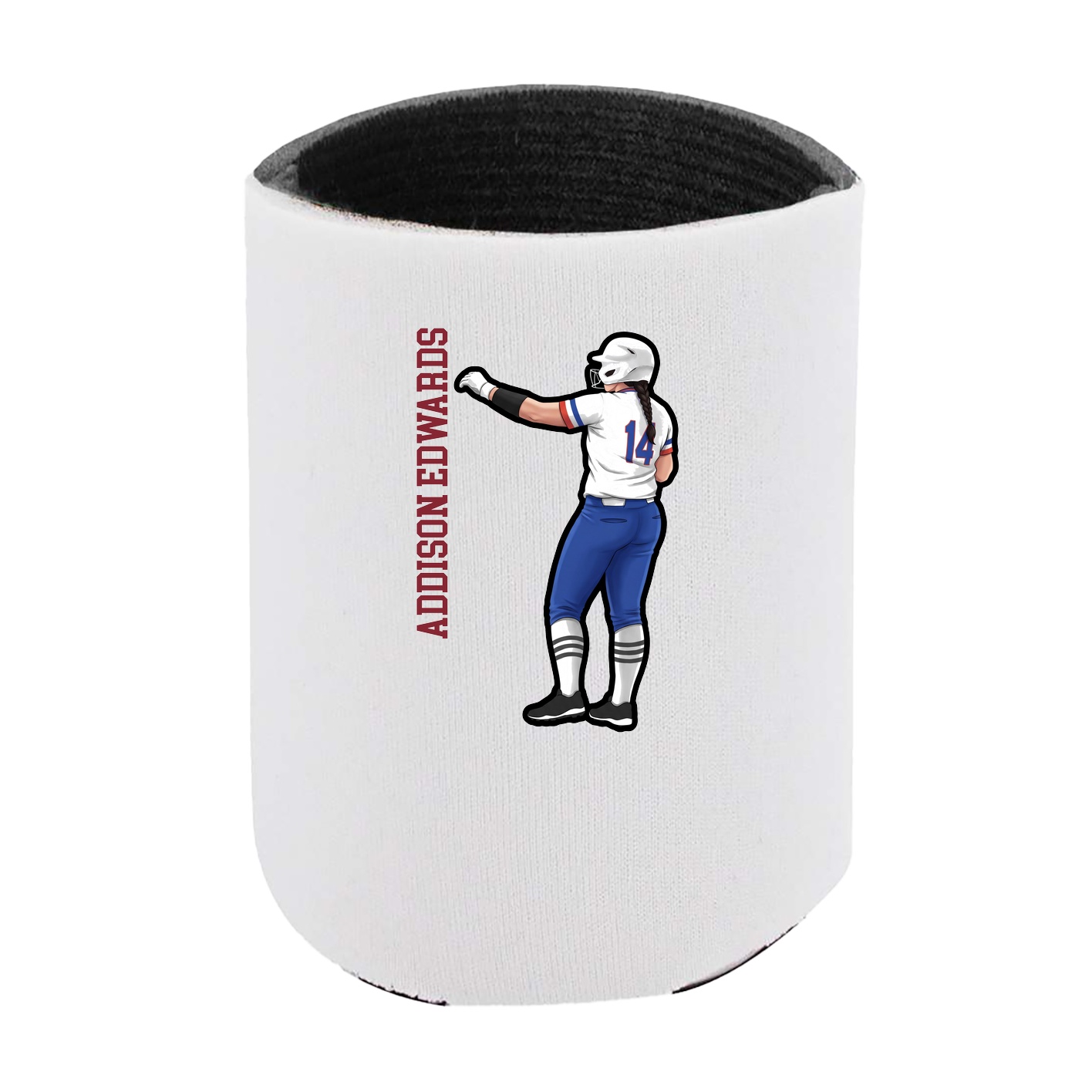 Can Holder — Name Vertical in White