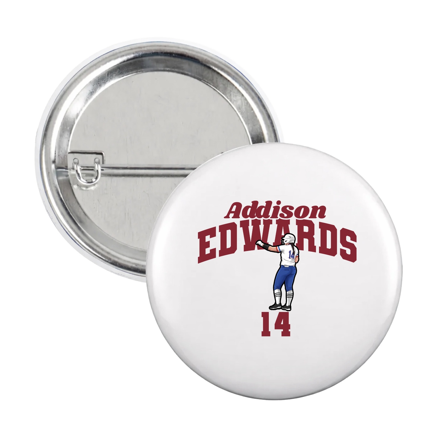 Game Day Button — Signature Arch in White