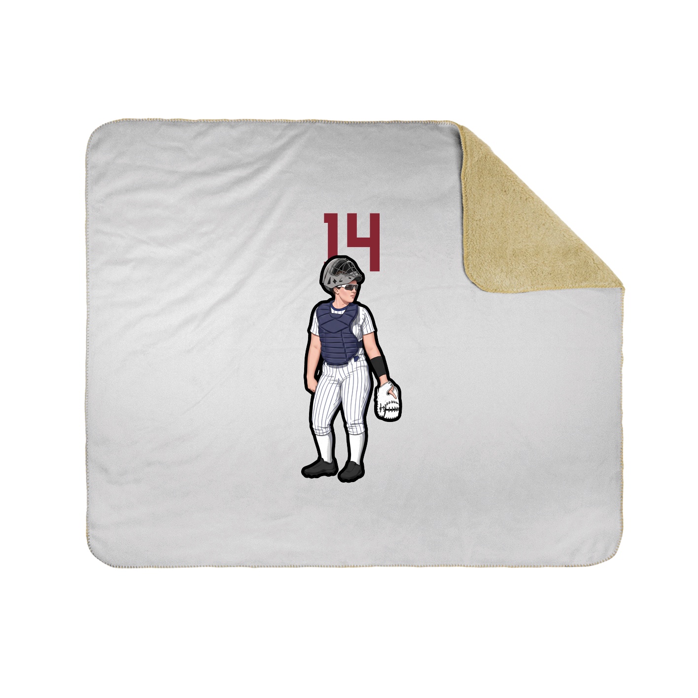 Throw Blanket — Number Top in White