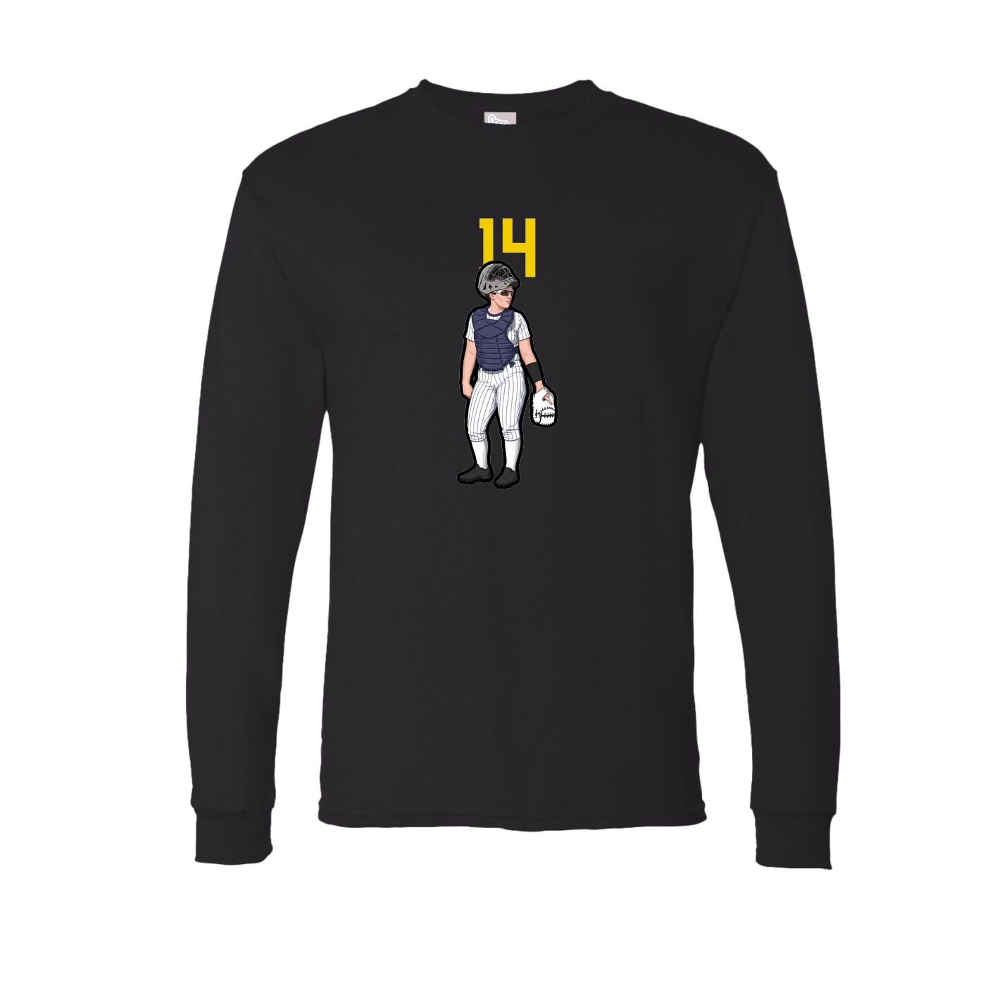 Long Sleeve Tee — Number Top in Black