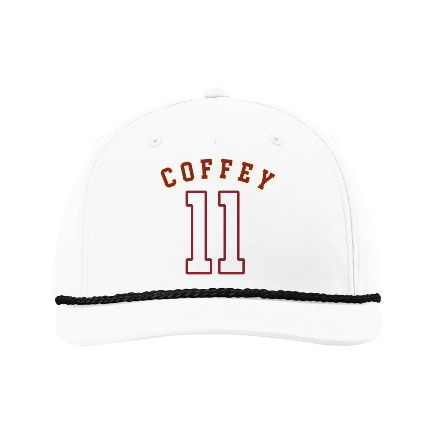 Five-Panel Classic Rope Cap — Shirsey Arch in White