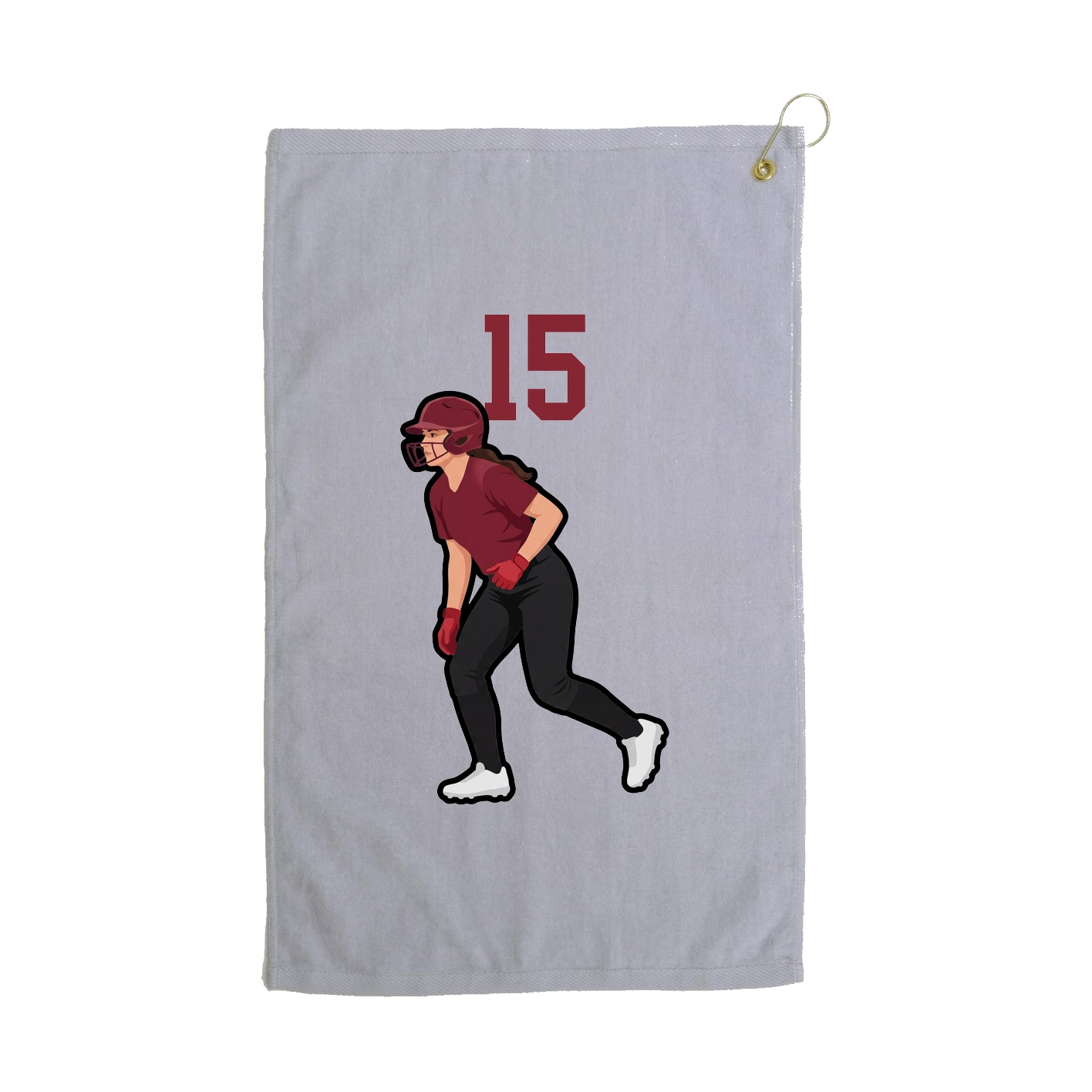 Golf Towel — Number Top in Grey