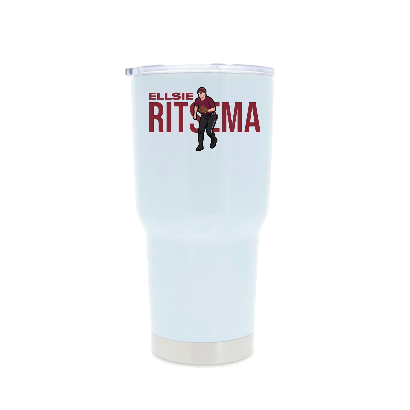 30oz Stainless Steel Tumbler — Player Name in White