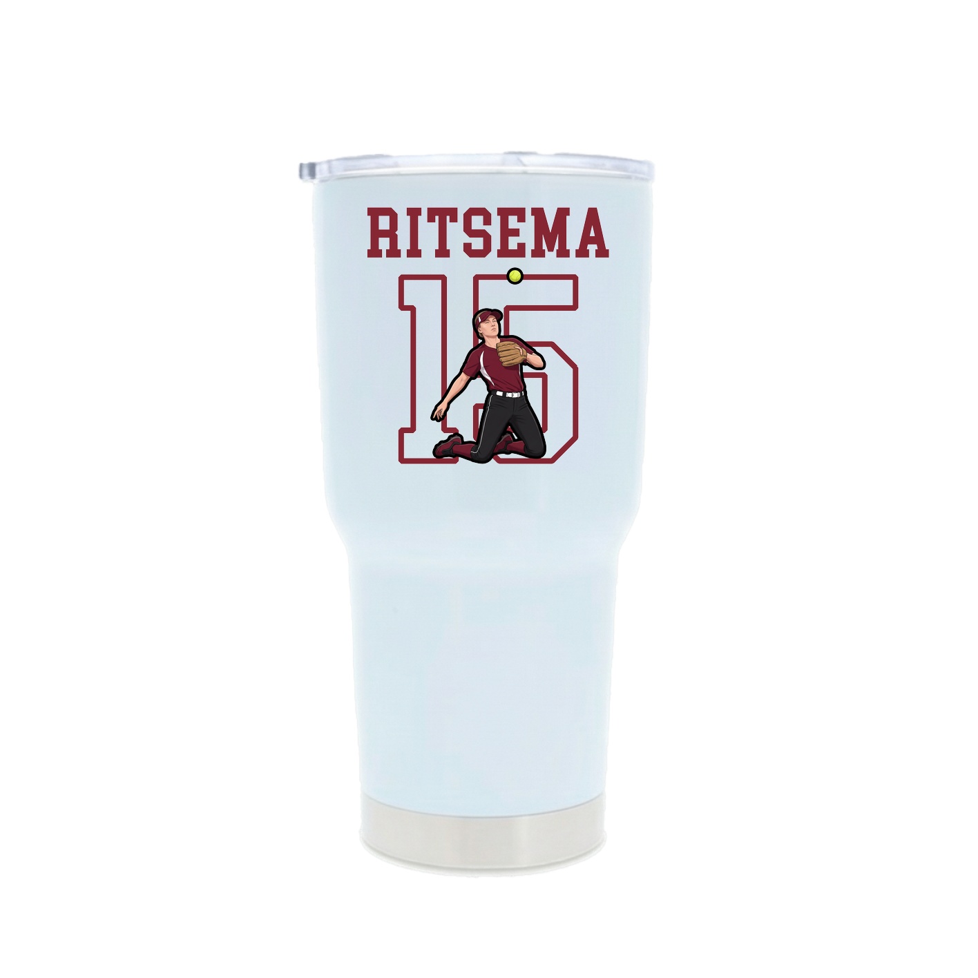 30oz Stainless Steel Tumbler — Shirsey in White