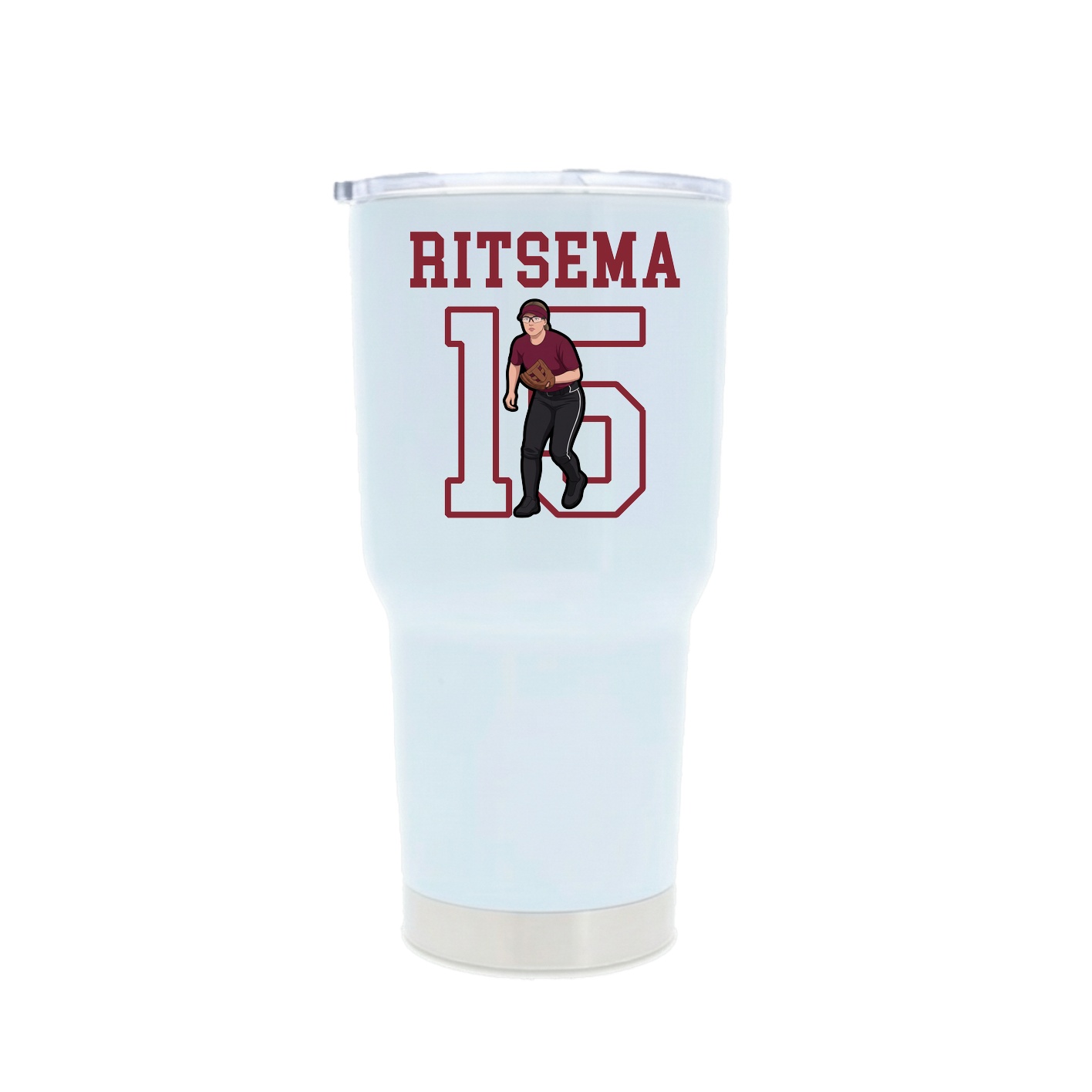30oz Stainless Steel Tumbler — Shirsey in White