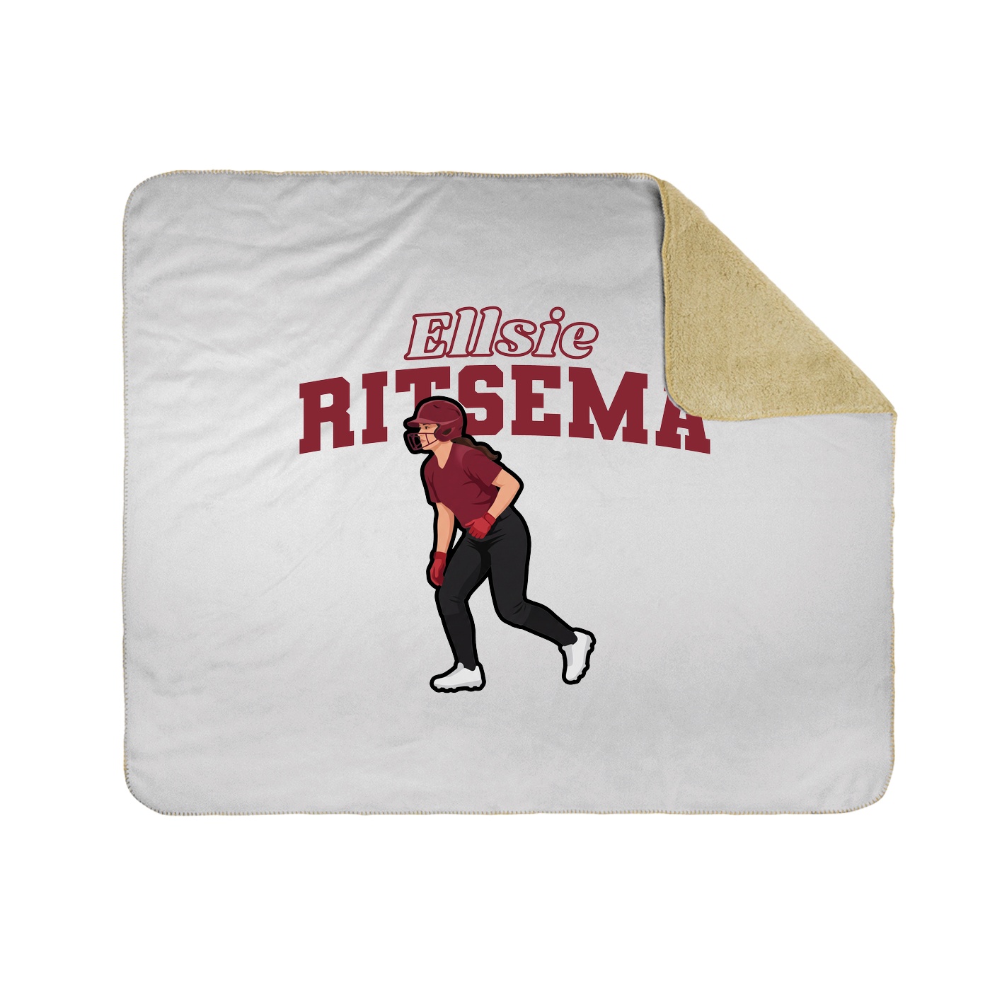 Throw Blanket — Name Arch in White
