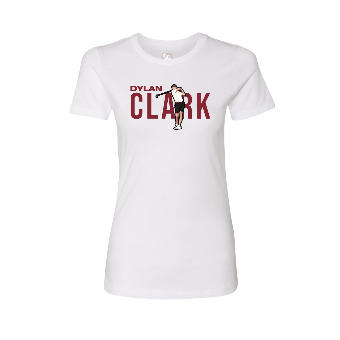 Fitted Women's Tee — Player Name in White