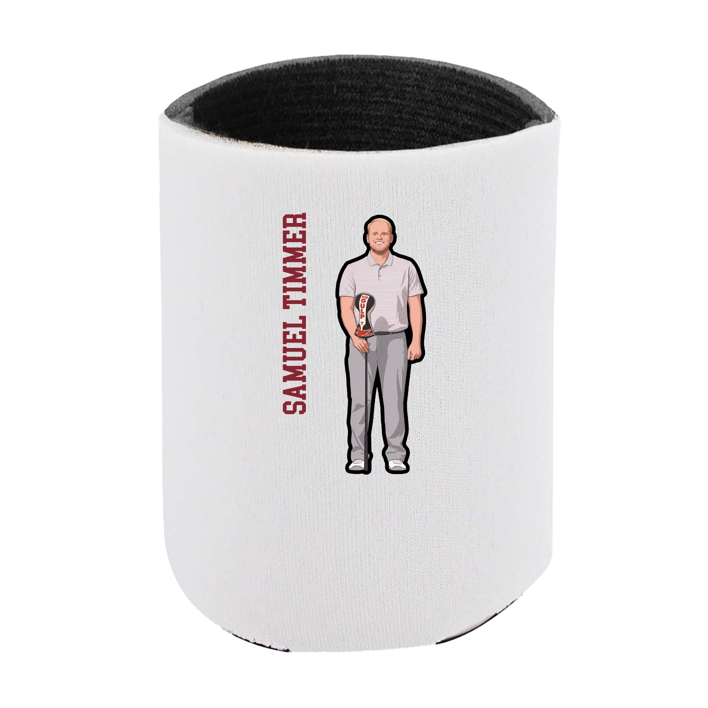 Can Holder — Name Vertical in White