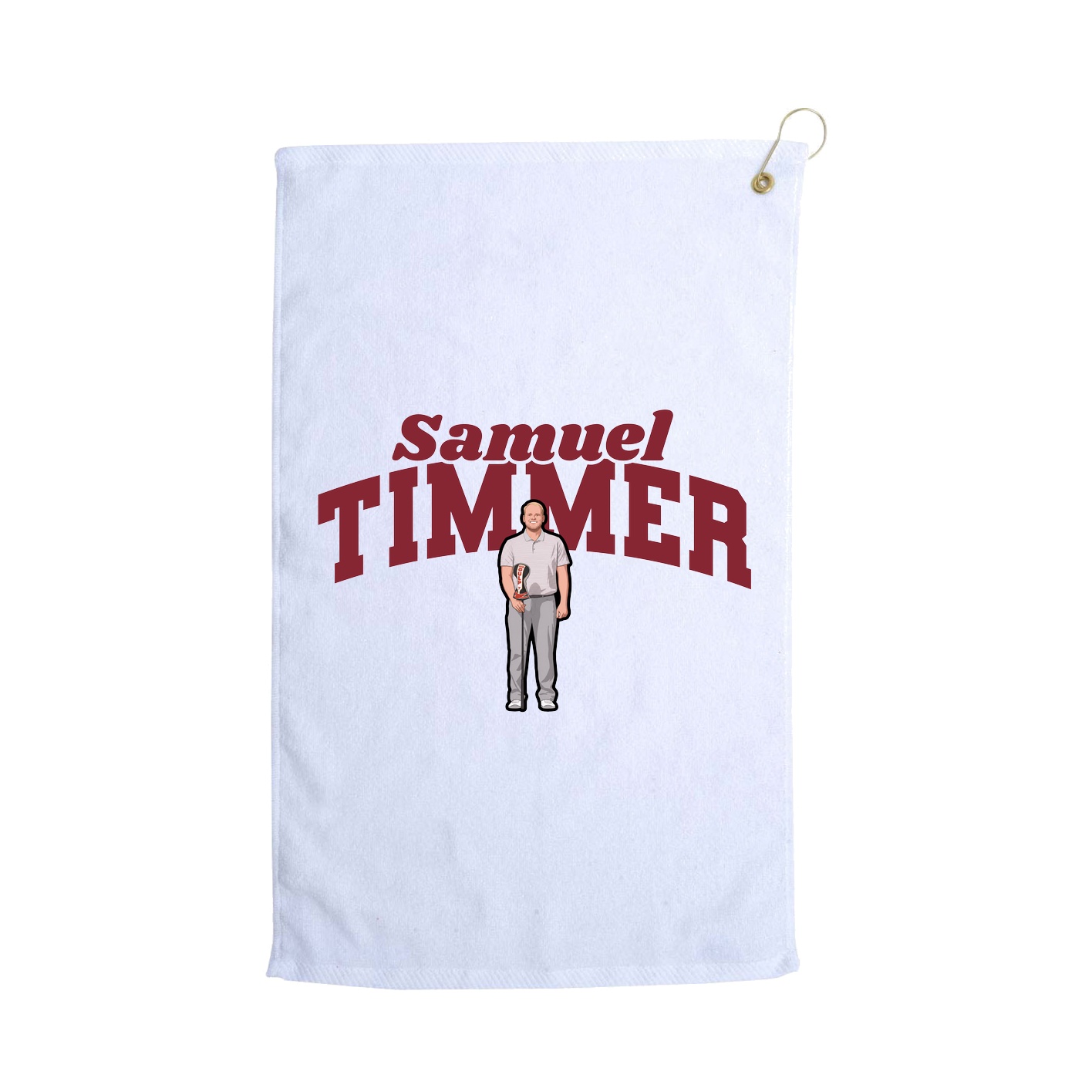 Golf Towel — Signature Arch in White