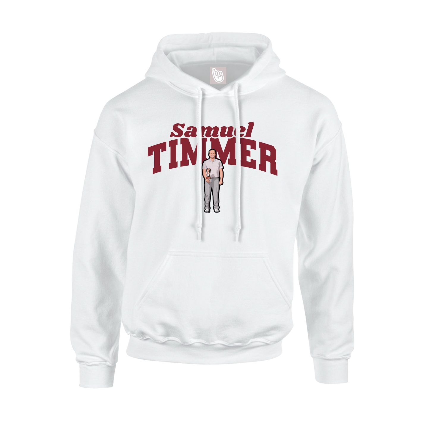 Youth Hoodie — Signature Arch in White