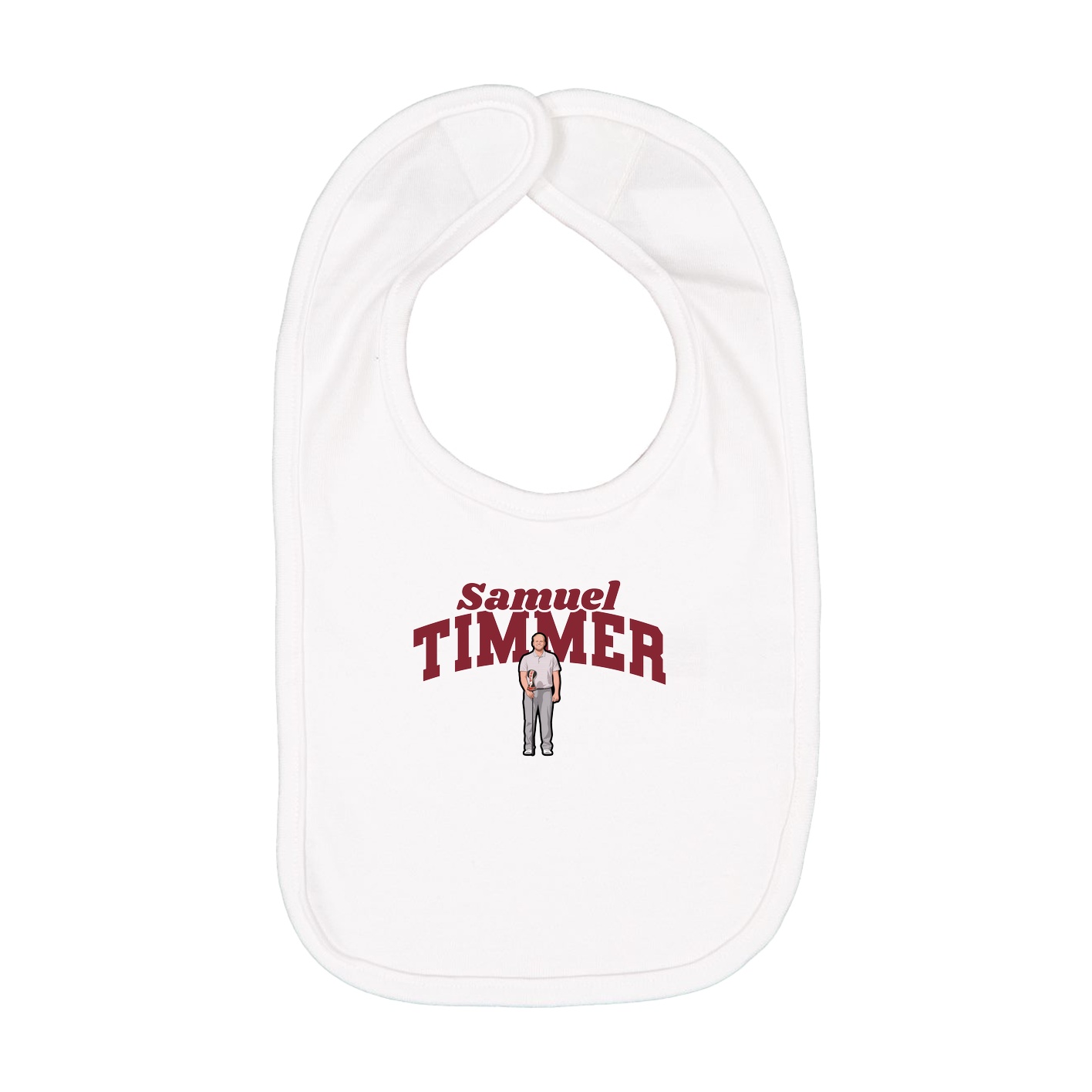 Infant Bib — Signature Arch in White