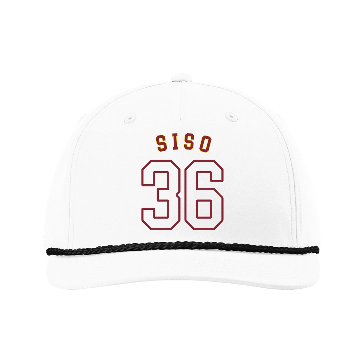 Five-Panel Classic Rope Cap — Shirsey Arch in White