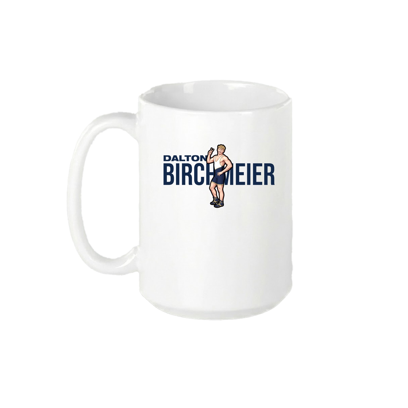 15oz Coffee Mug — Player Name in White