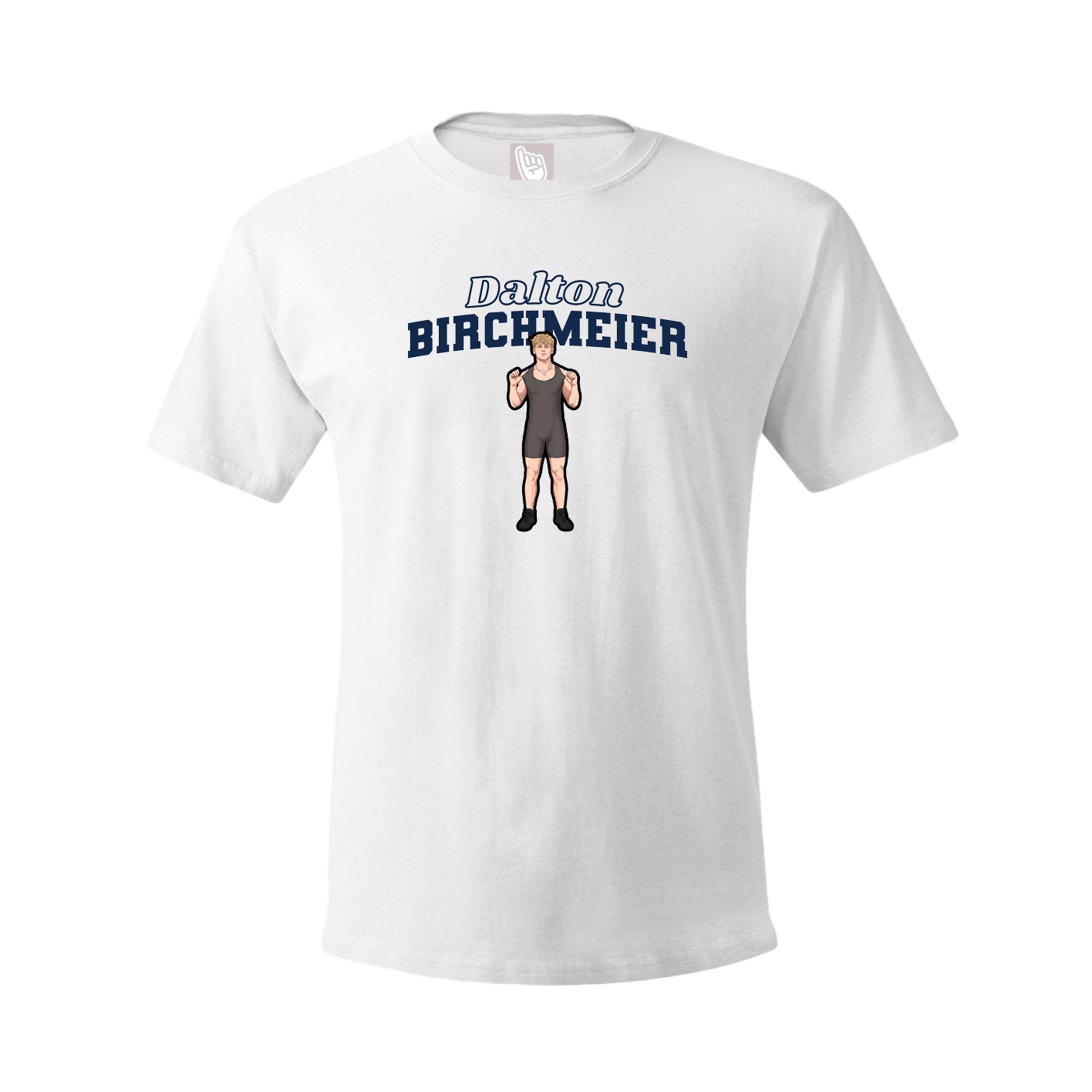 Youth Tee — Name Arch in White
