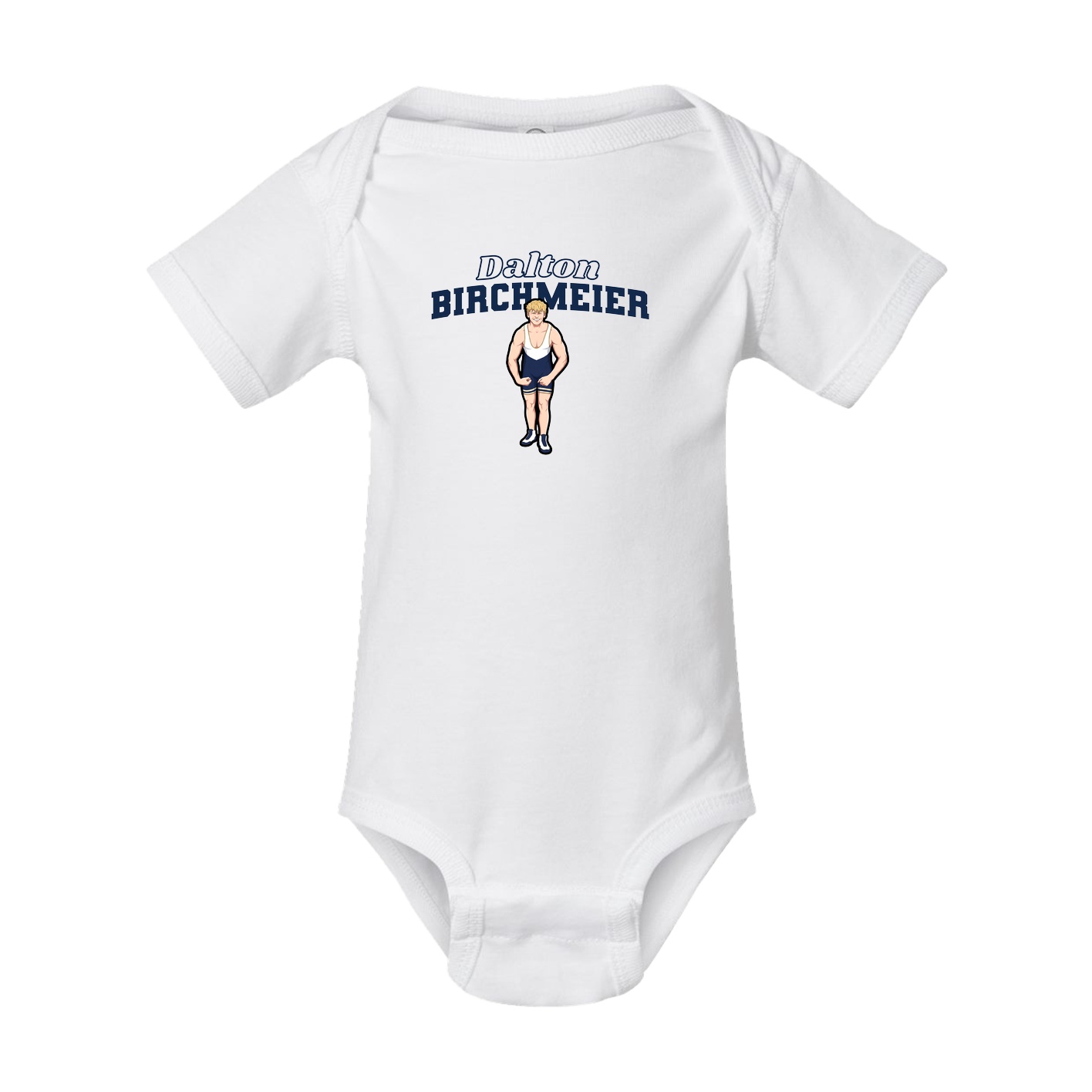 Baby Onesie — Name Arch in White