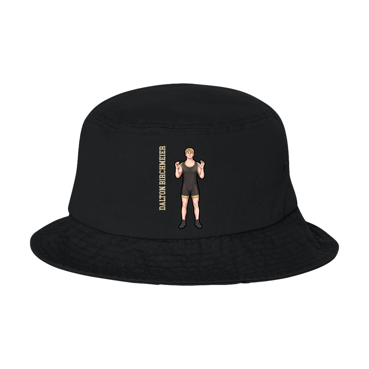 Bucket Cap — Name Vertical in Black