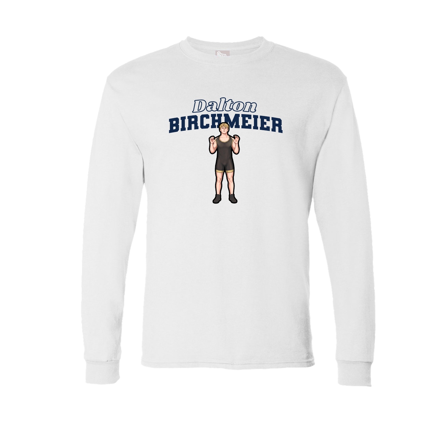 Long Sleeve Tee — Name Arch in White