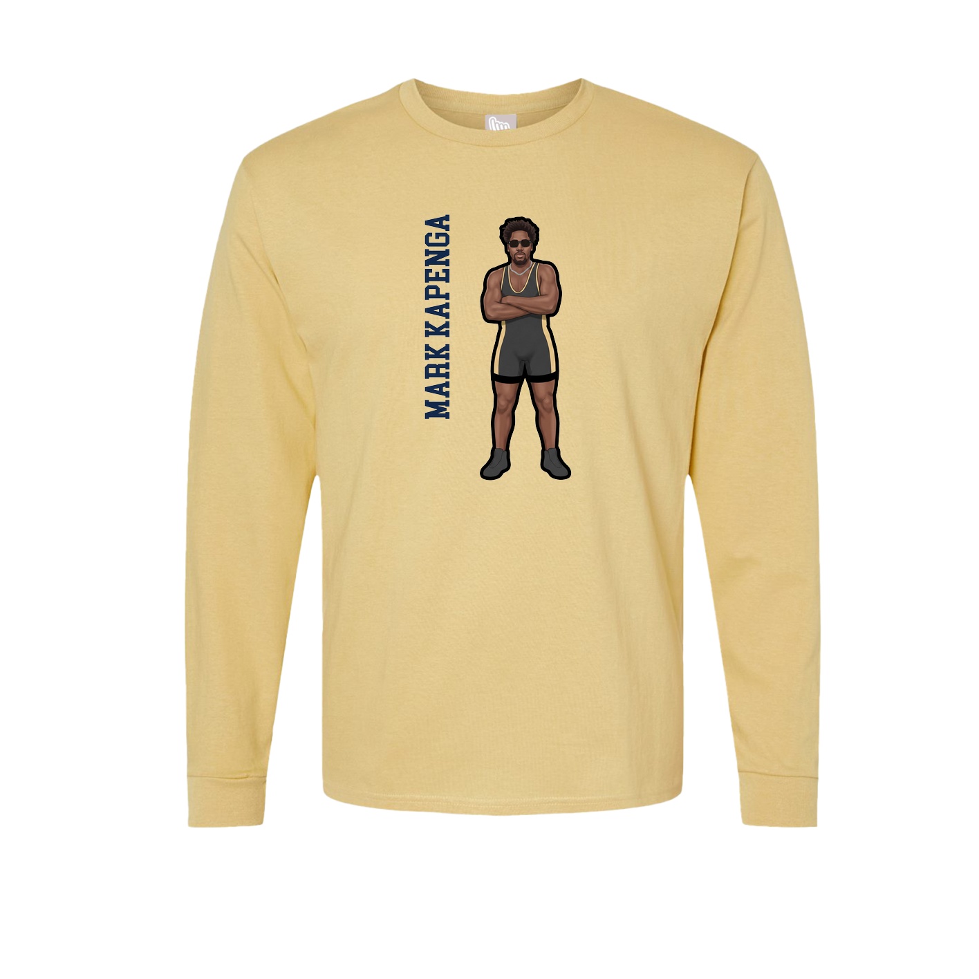 Long Sleeve Tee — Name Vertical in Vegas Gold