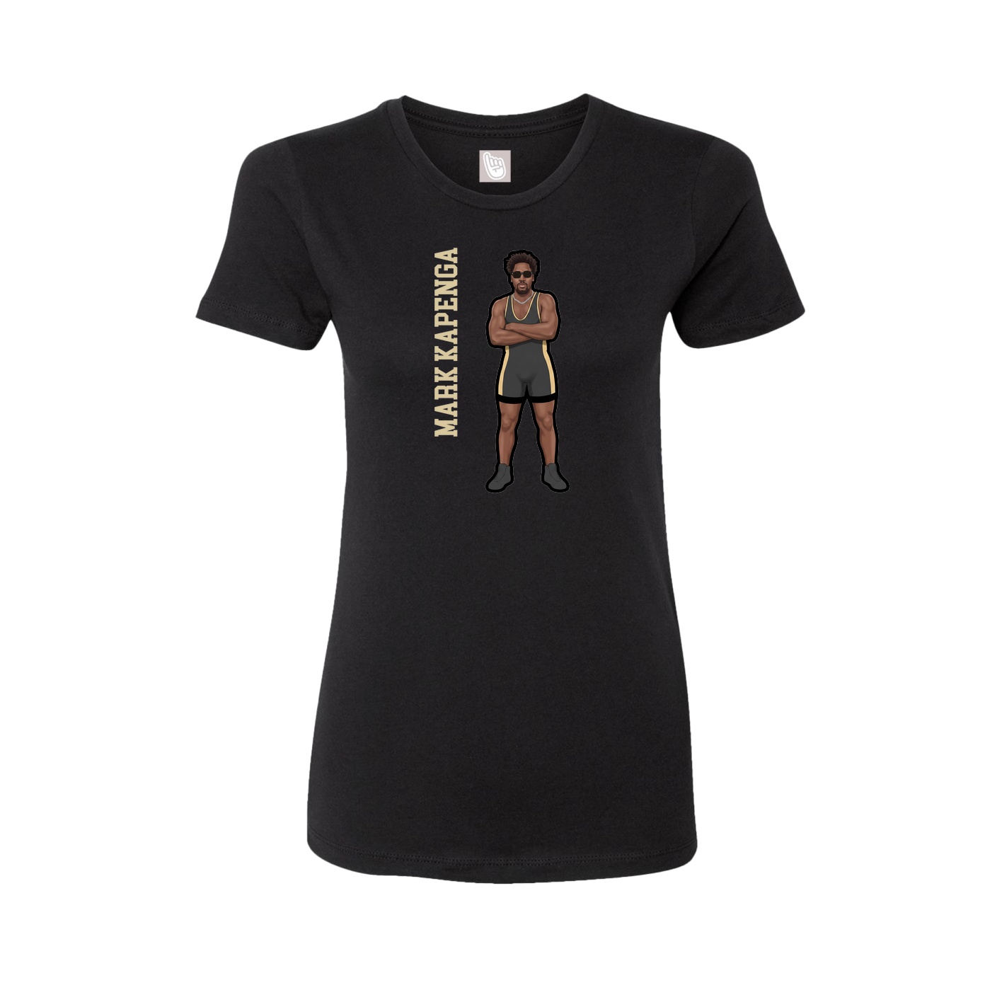 Womens Tee — Name Vertical in Black