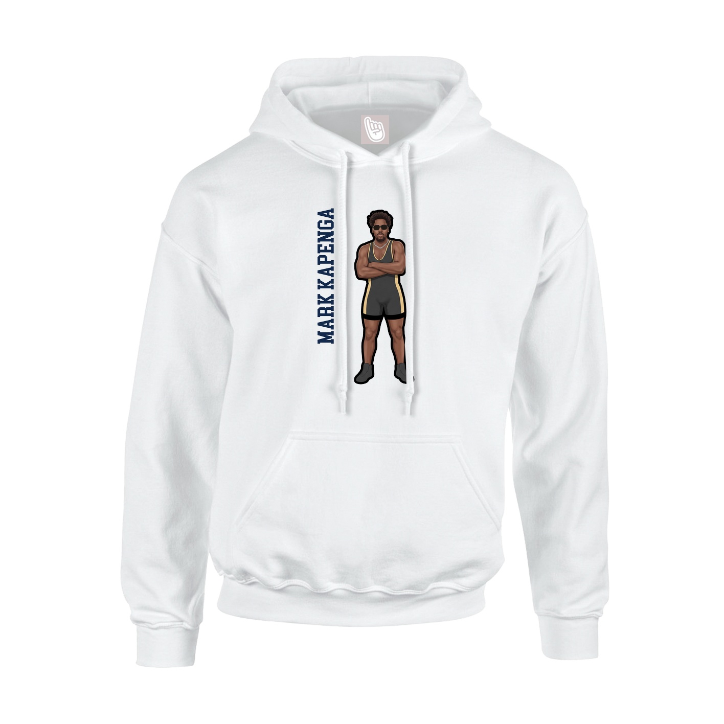 Youth Hoodie — Name Vertical in White