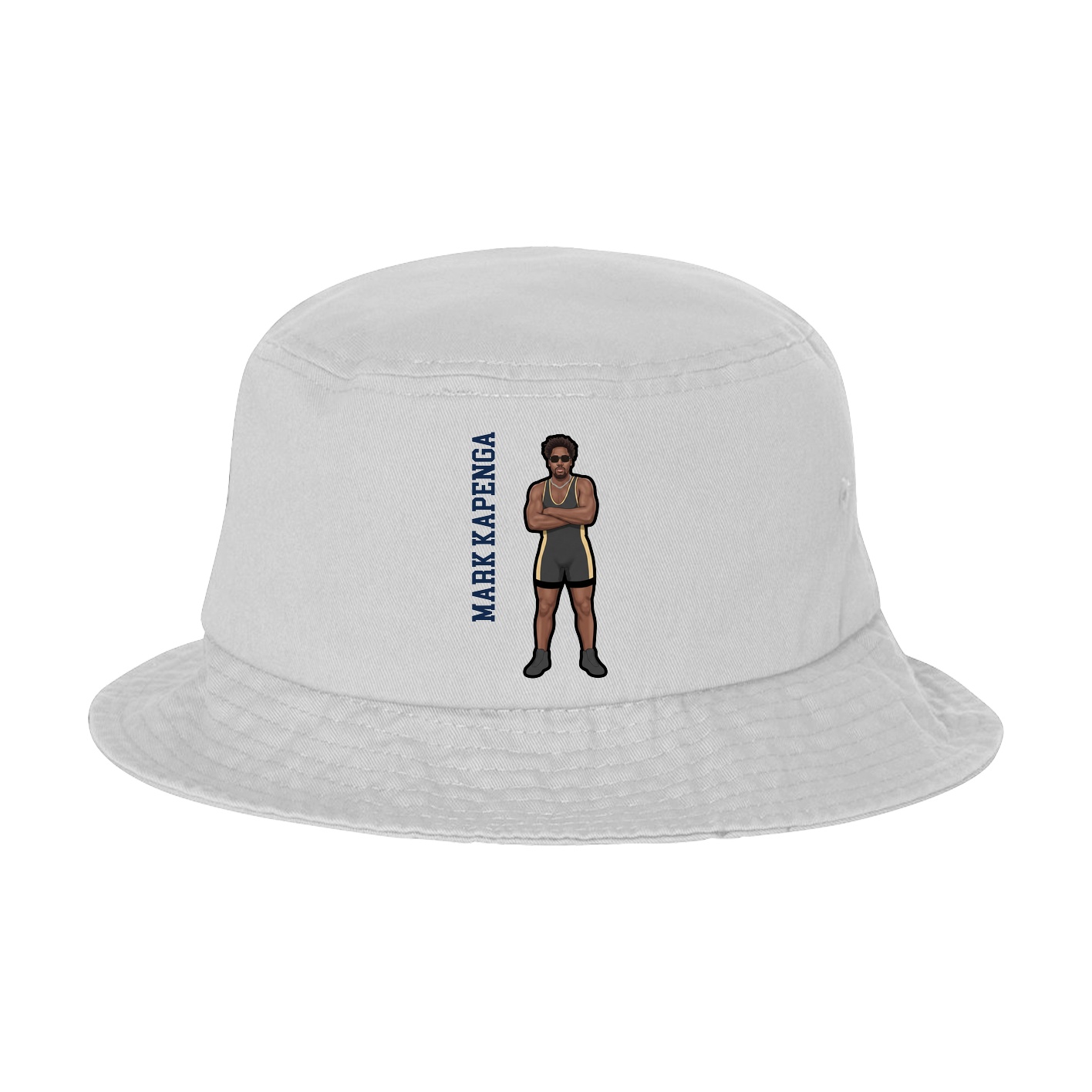 Bucket Cap — Name Vertical in White