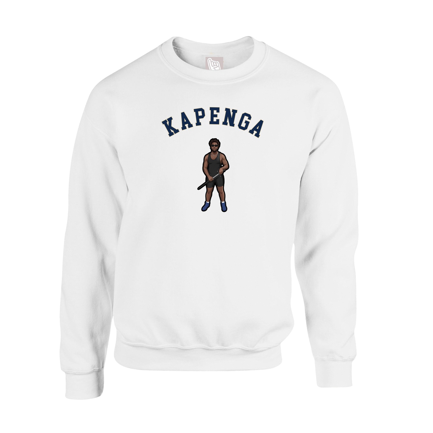 Fleece Crew — Shirsey Arch in White
