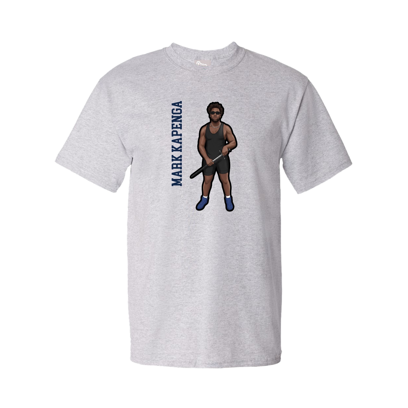 Tee — Name Vertical in Grey