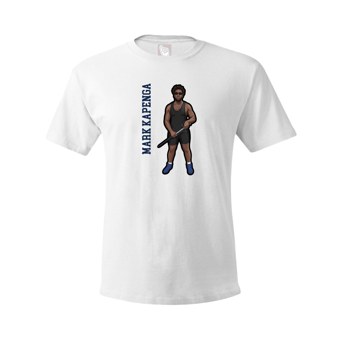 Youth Tee — Name Vertical in White