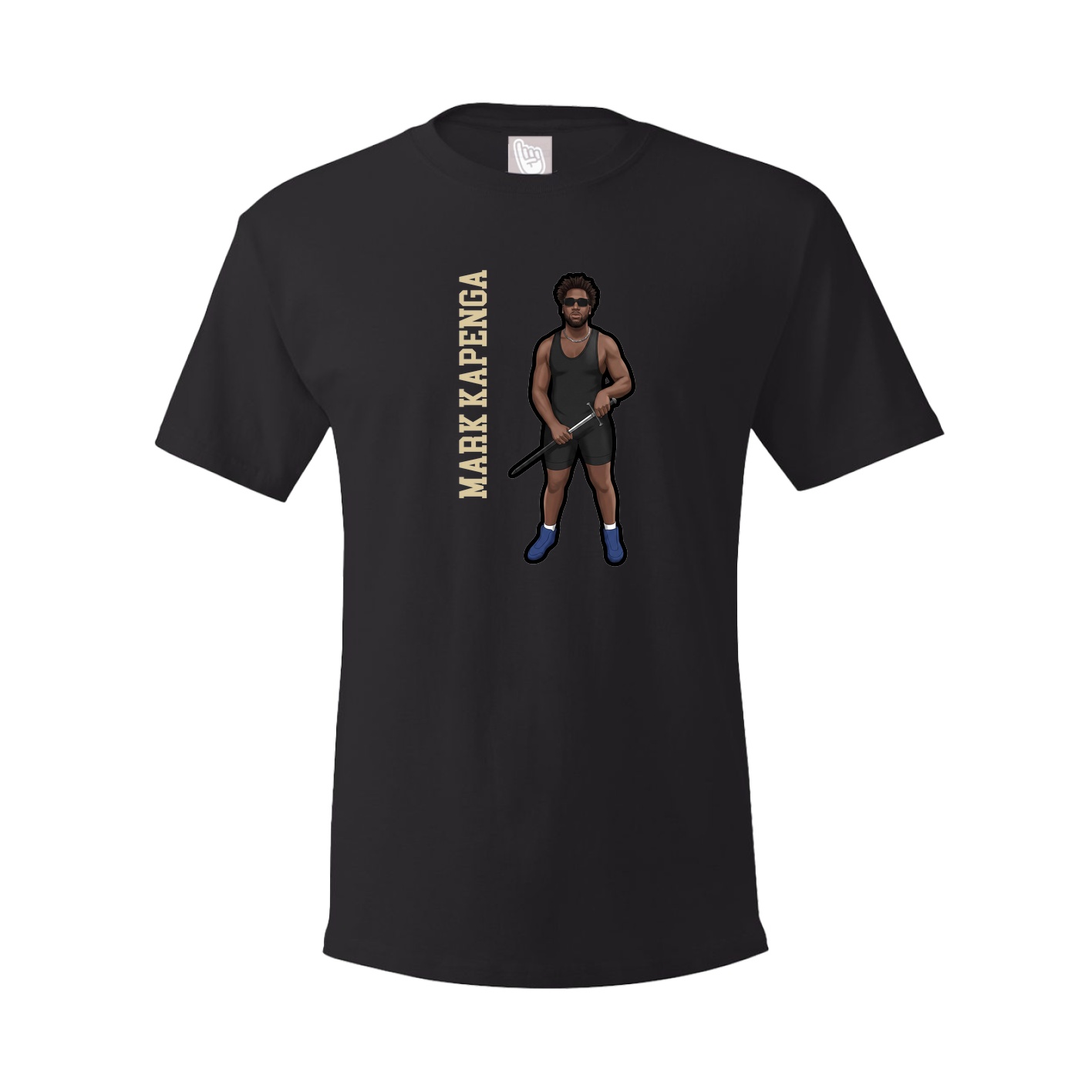 Youth Tee — Name Vertical in Black