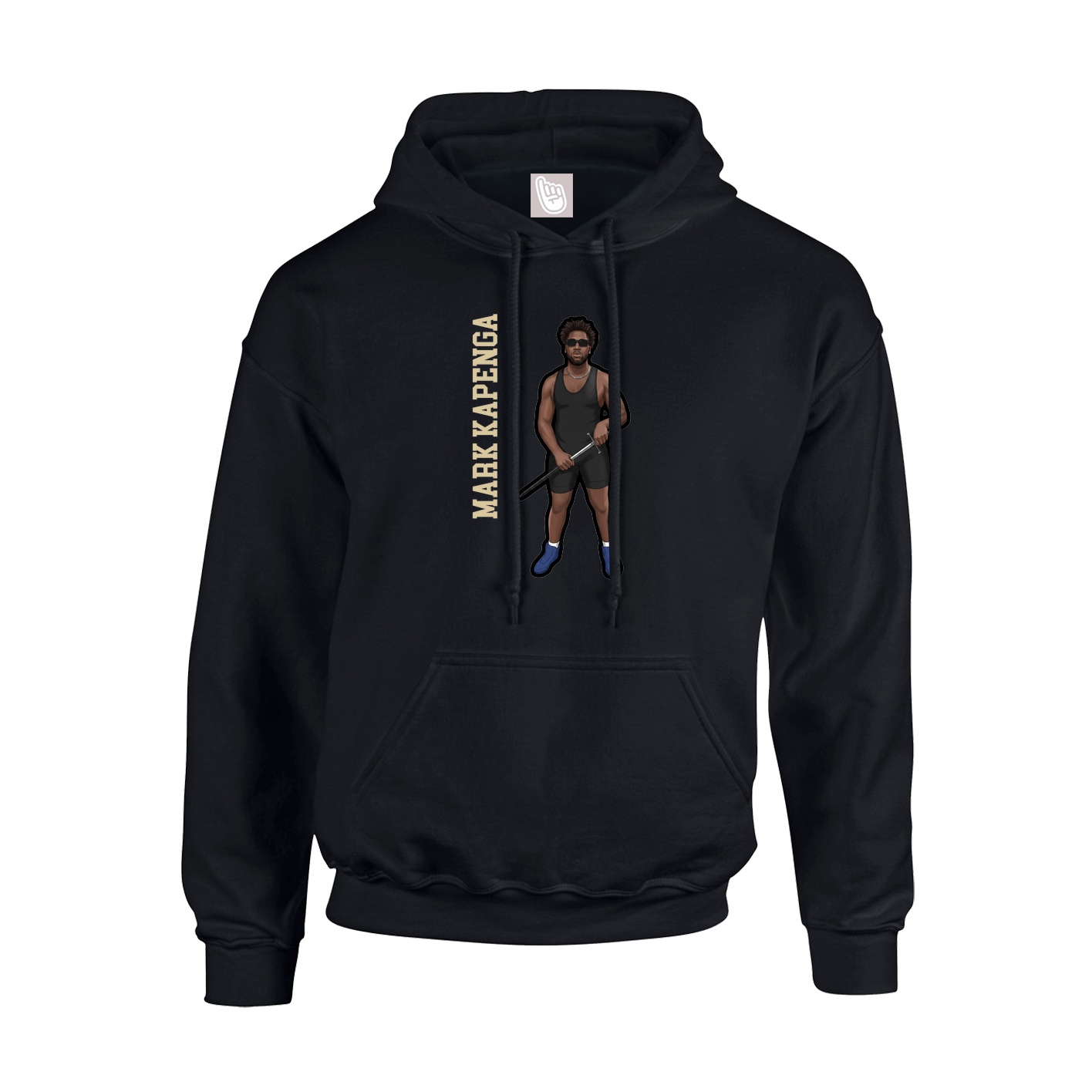 Youth Hoodie — Name Vertical in Black
