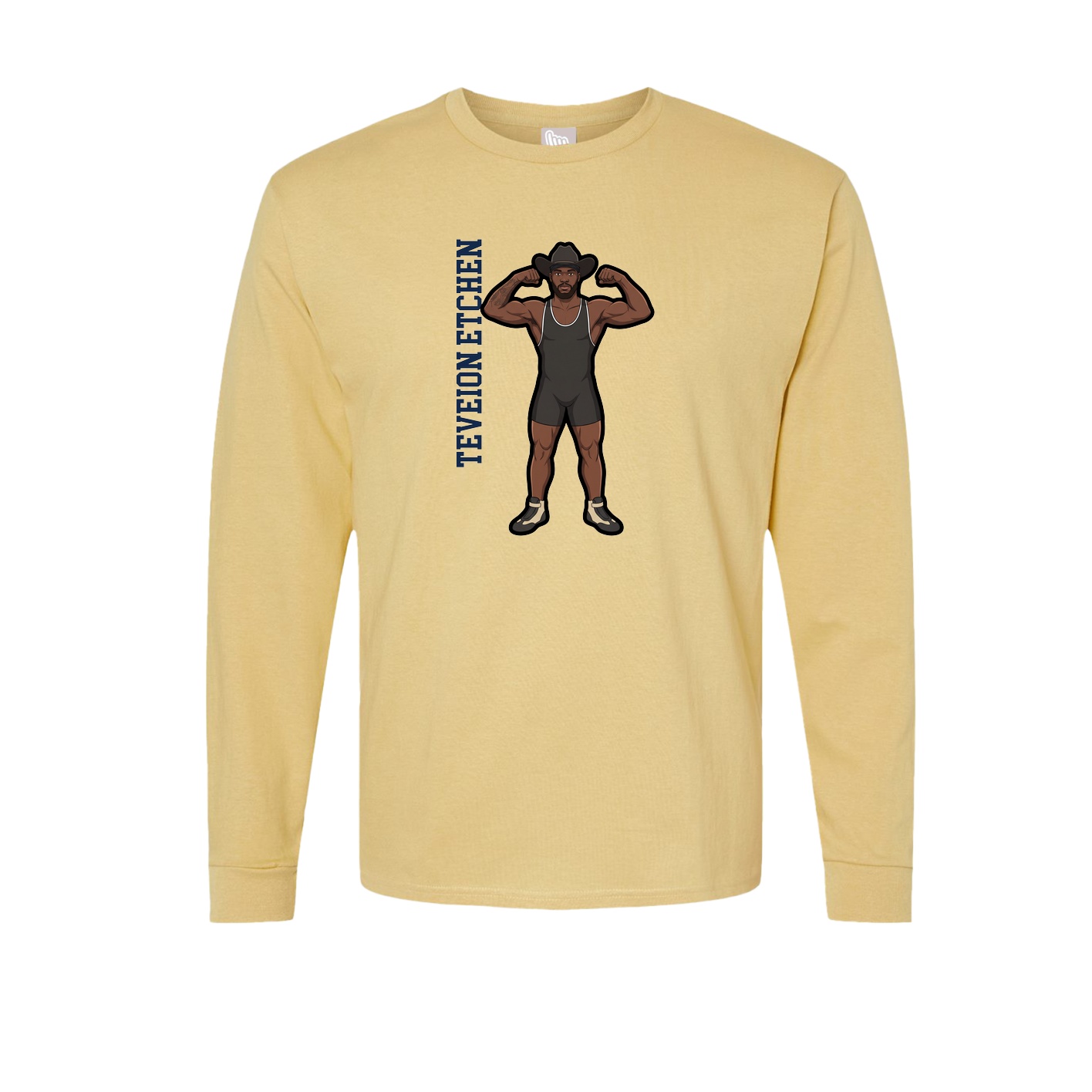 Long Sleeve Tee — Name Vertical in Vegas Gold