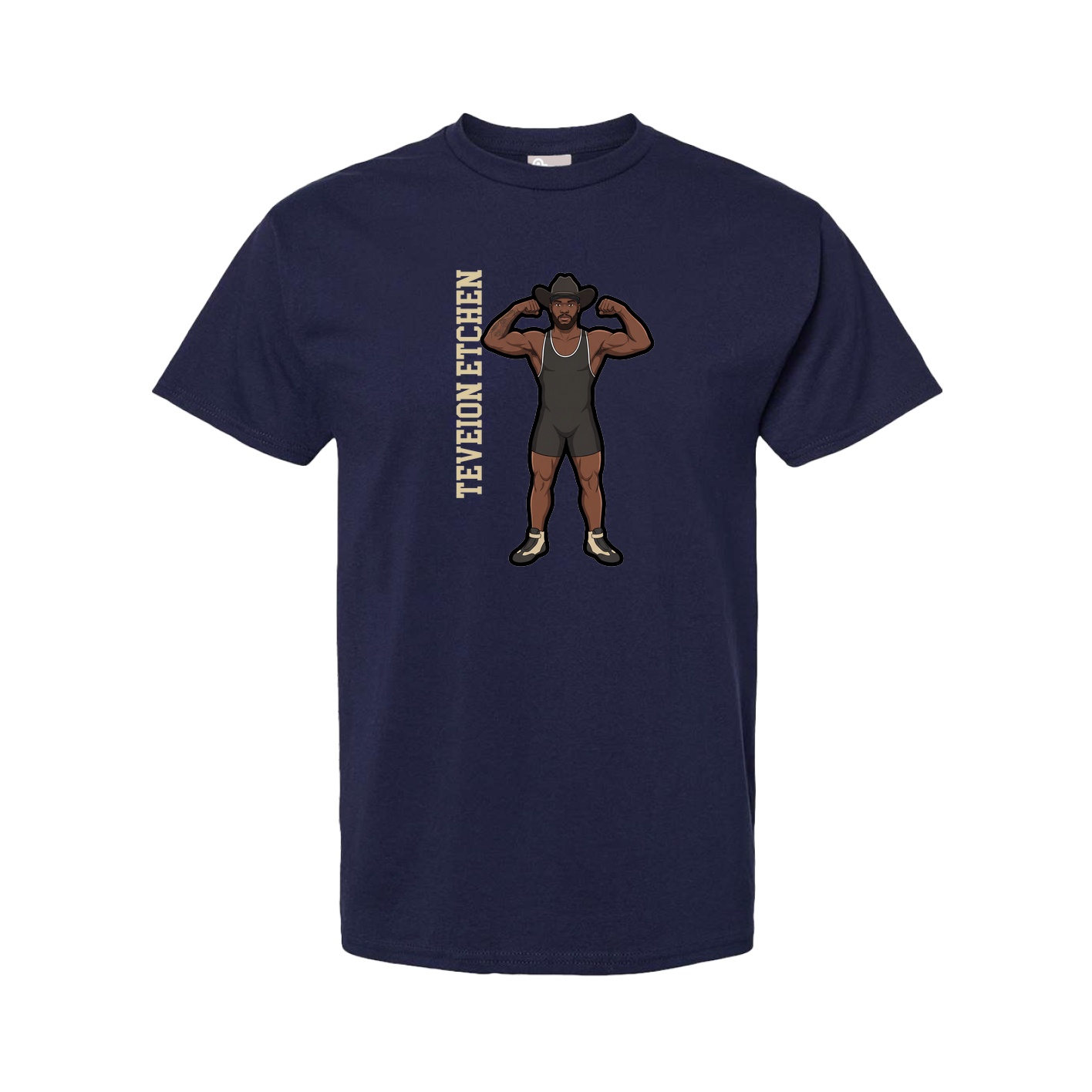Youth Tee — Name Vertical in Navy