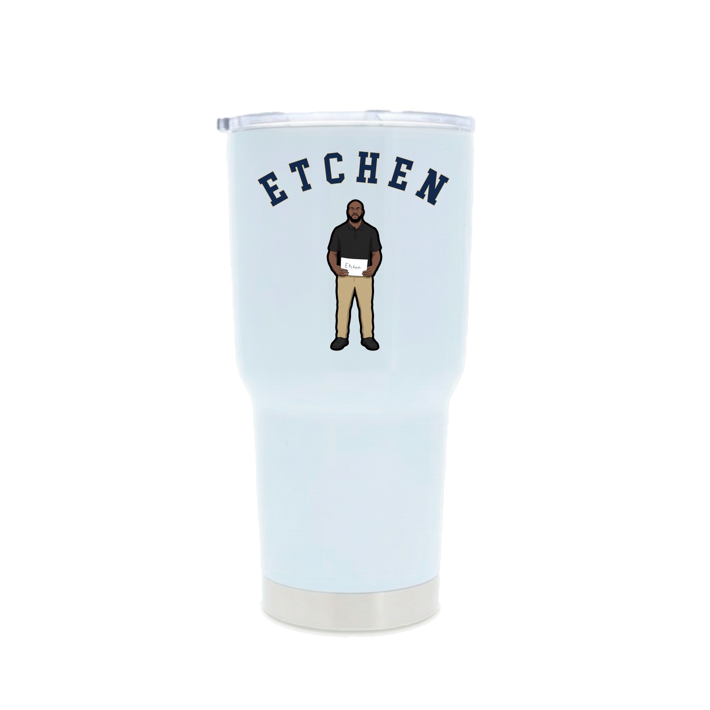 30oz Stainless Steel Tumbler — Shirsey Arch in White